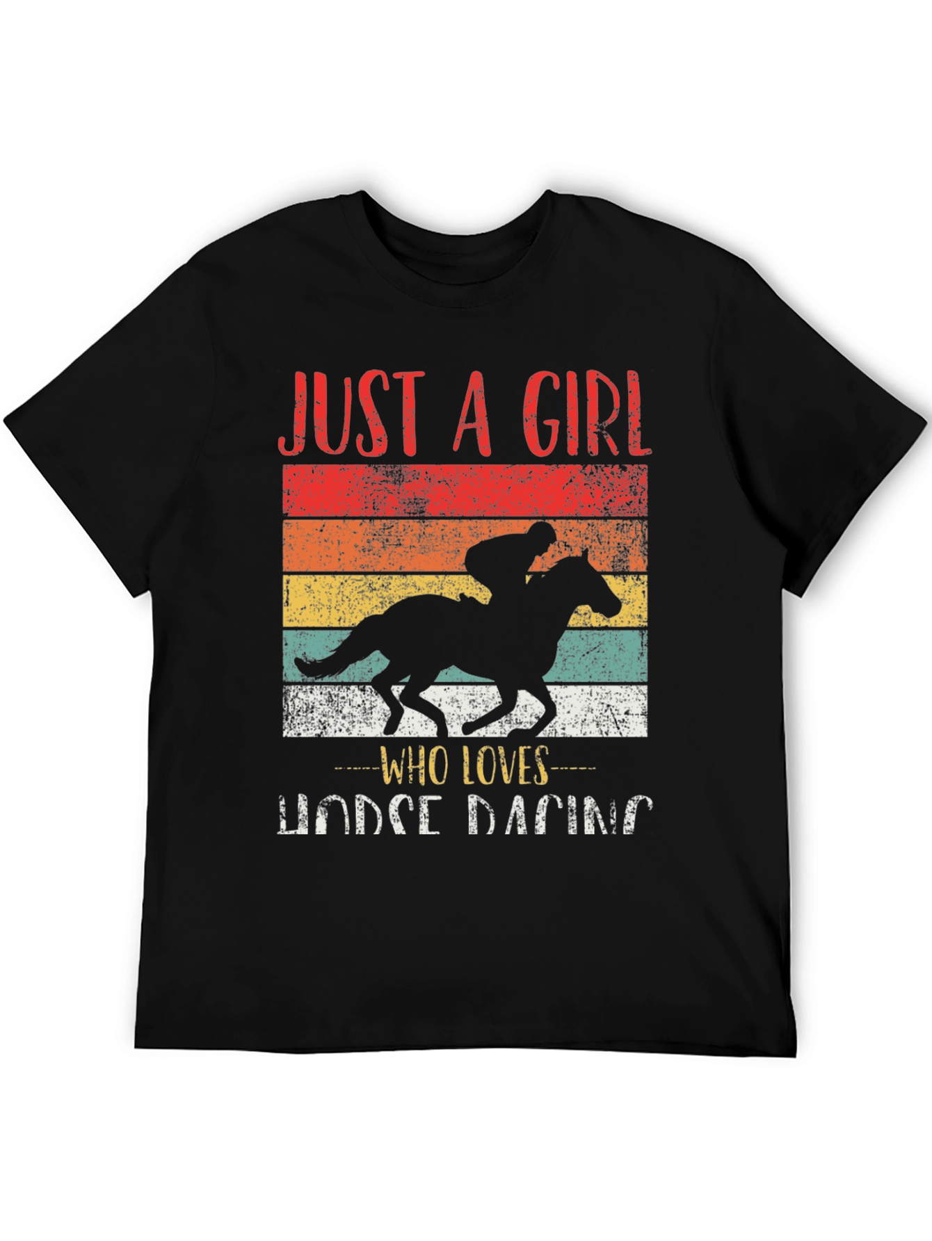 Just a Girl Who Loves Horse Racing T-Shirt