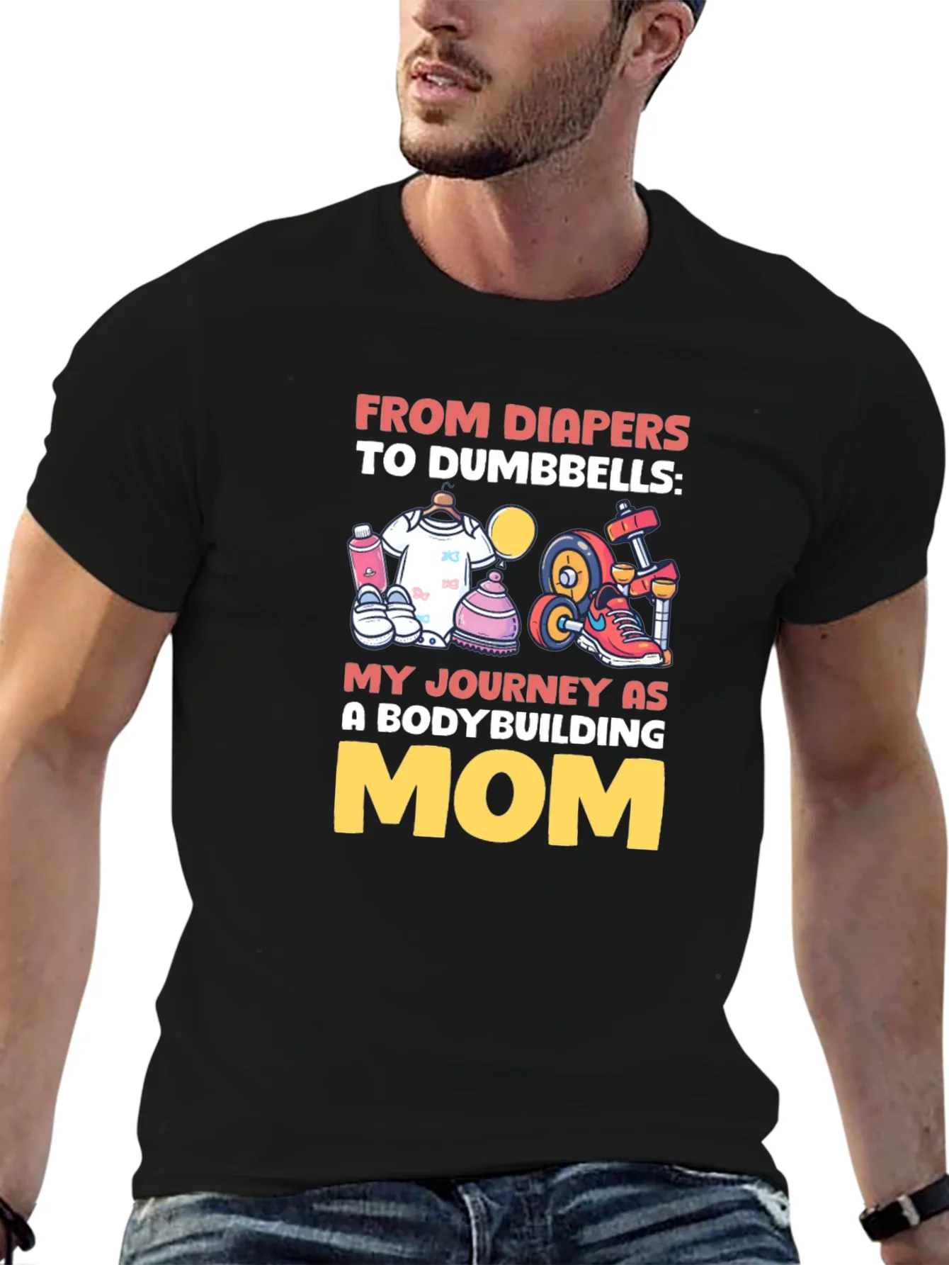 Bodybuilding Mom Graphic Tee