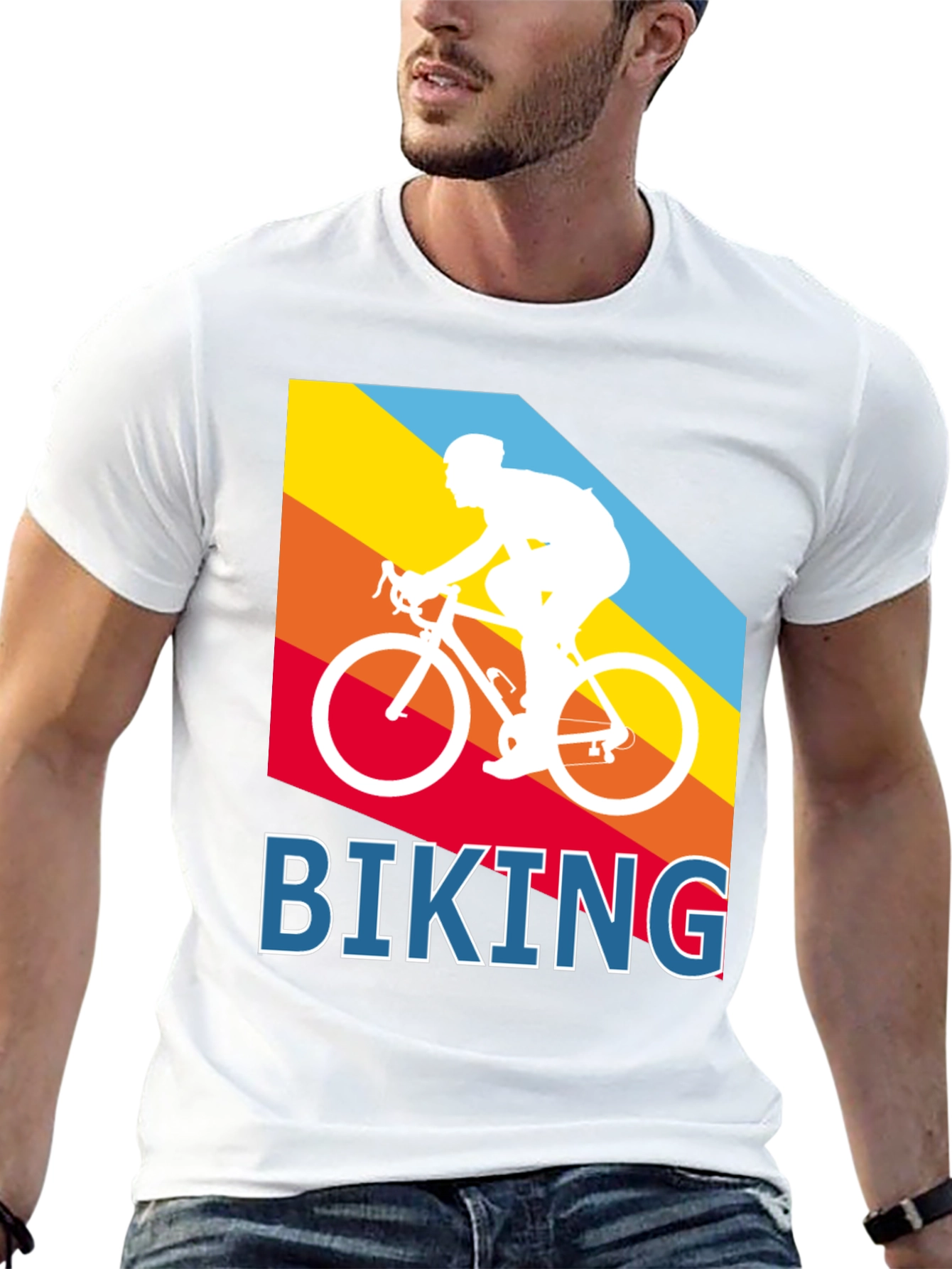 Mens Biking T-Shirt - Cycling Graphic Tee