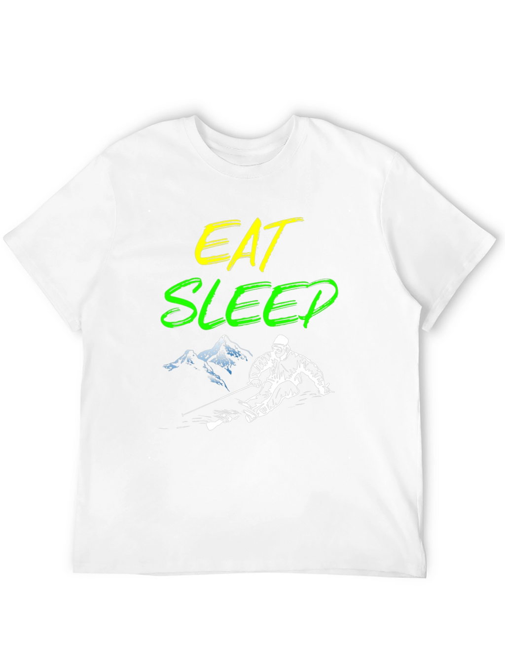 Eat Sleep Ski Black Graphic Tee