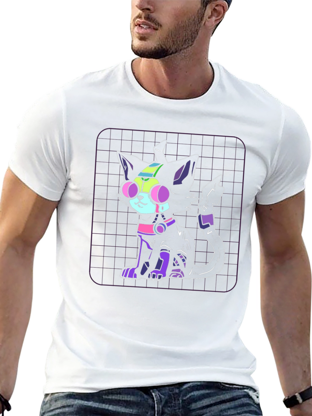 Cyberpunk Cat Graphic Tee