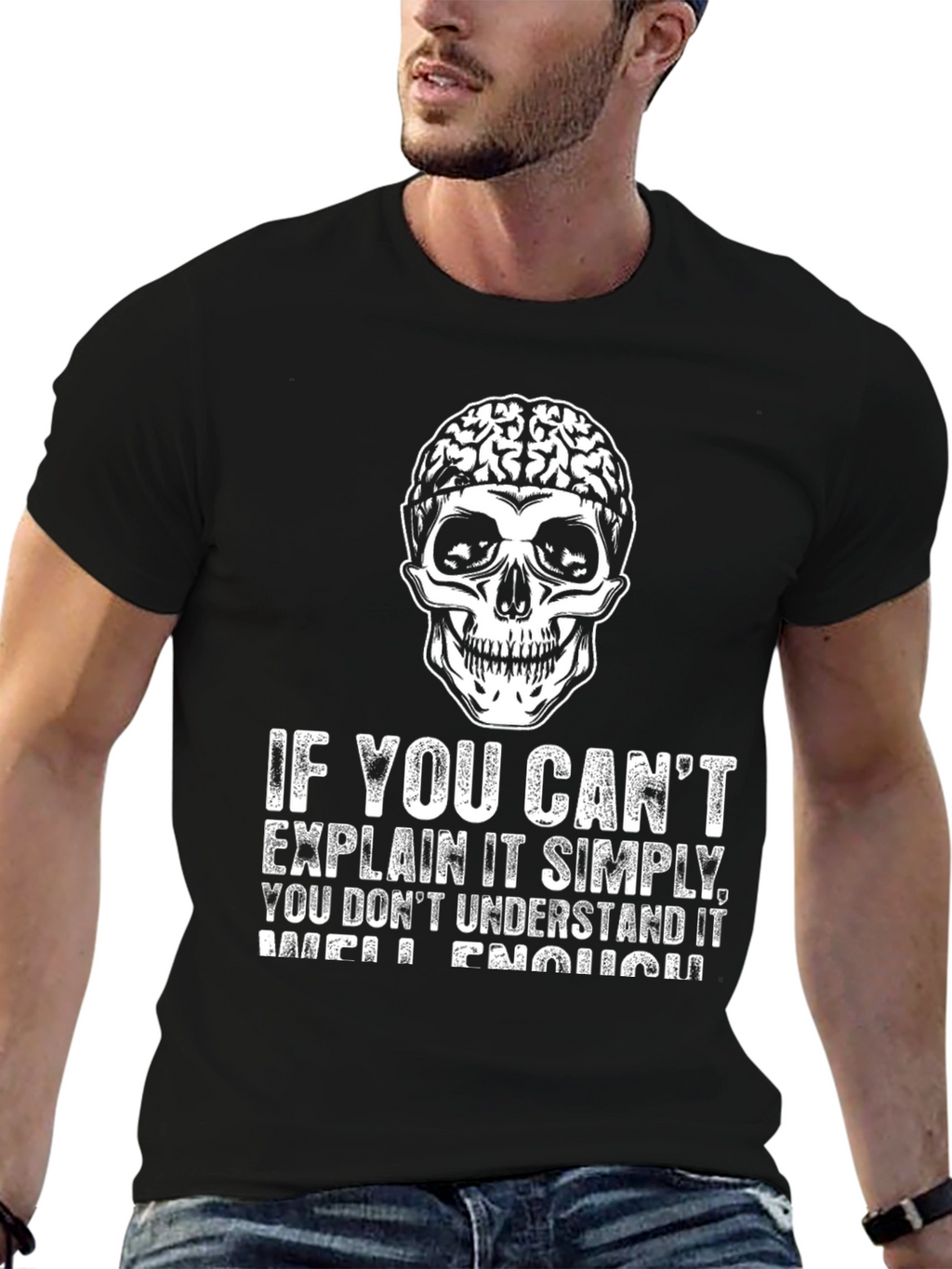 Brain Skull T-Shirt: Explain It Simply
