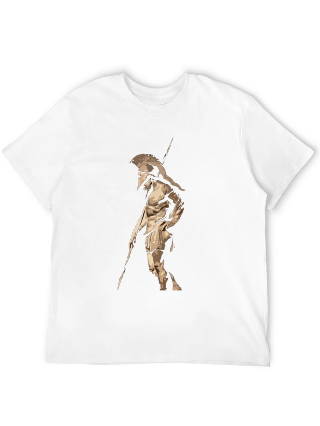 Spartan Warrior Graphic T-Shirt - Black Cotton Tee
