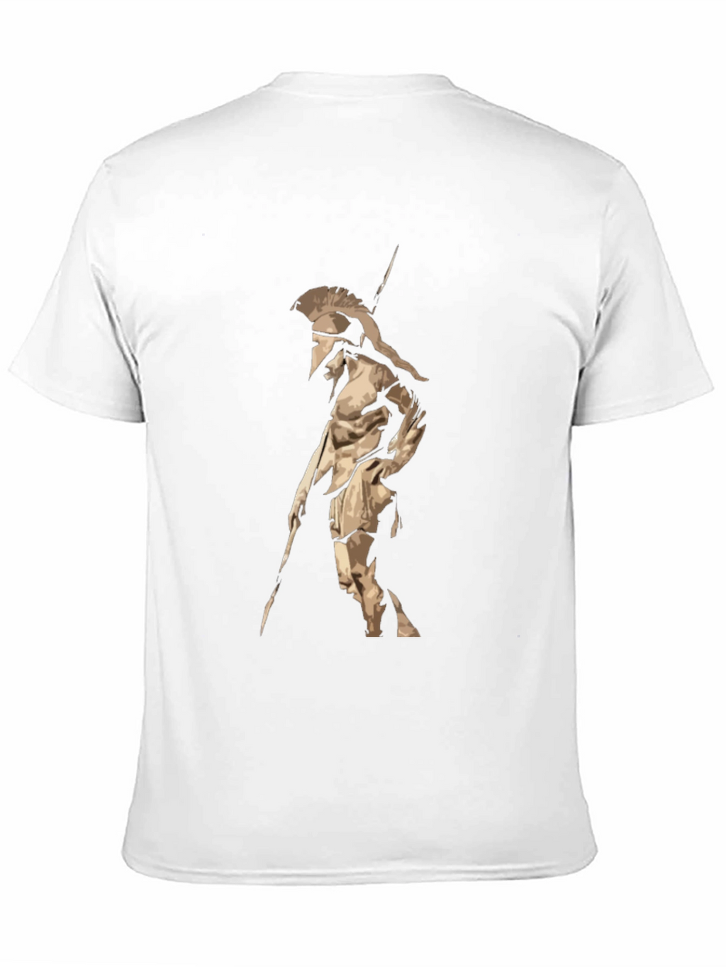 Spartan Warrior Graphic T-Shirt - Black Cotton Tee