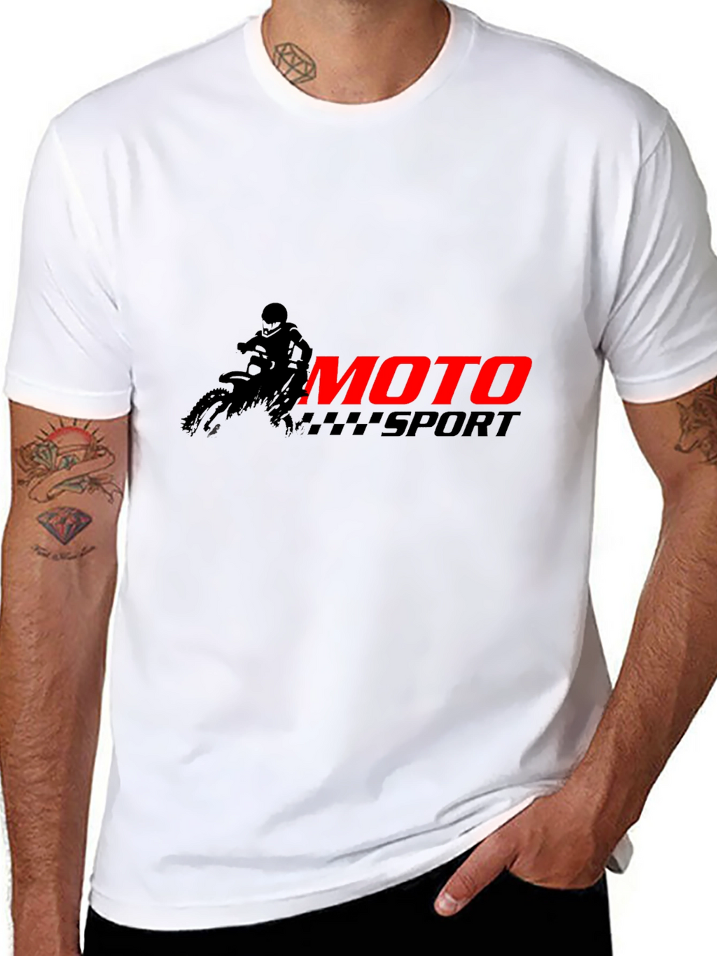Moto Sport Graphic Tee - Black T-Shirt