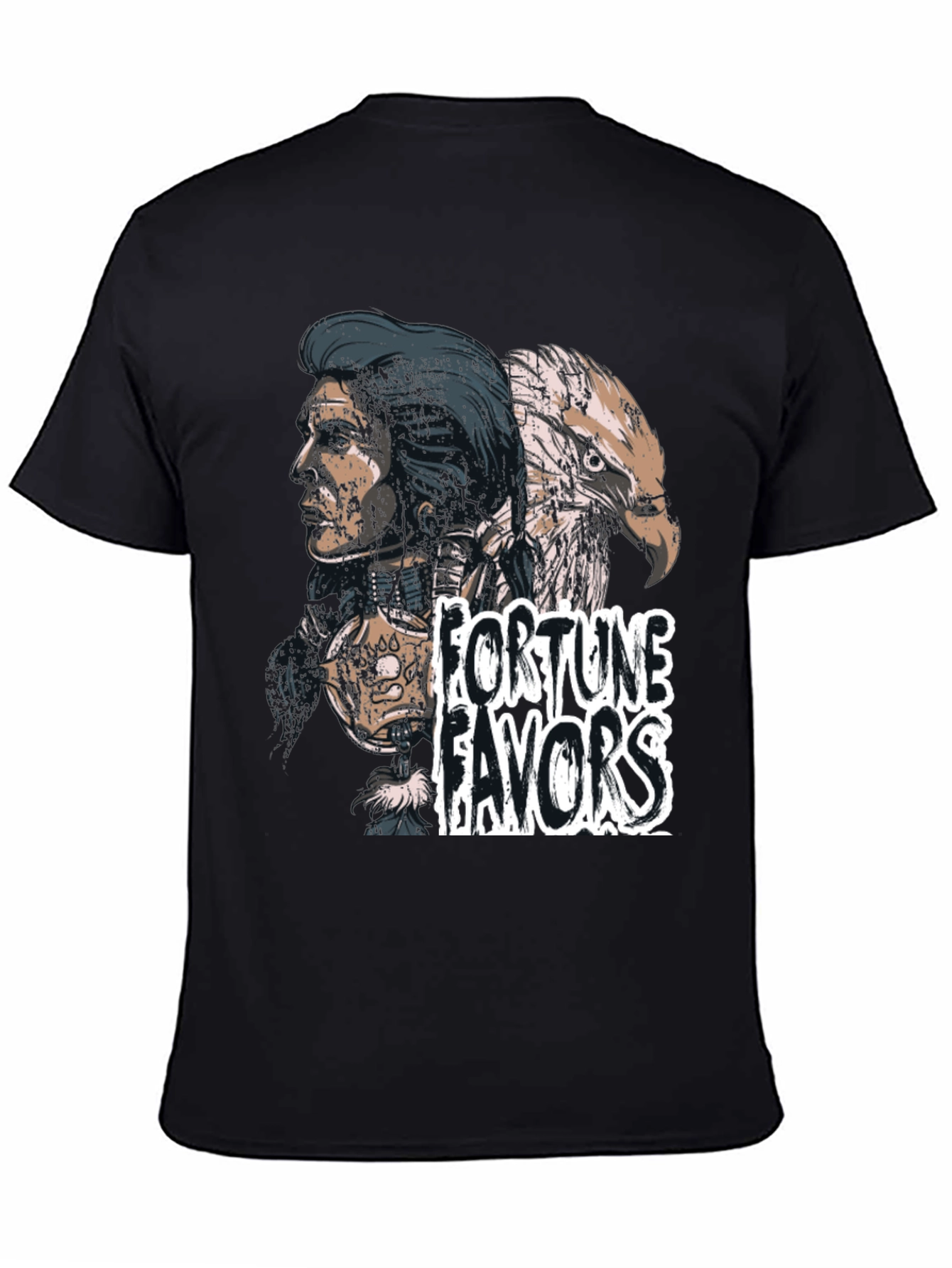 Fortune Favors Tee - Eagle & Native American Design