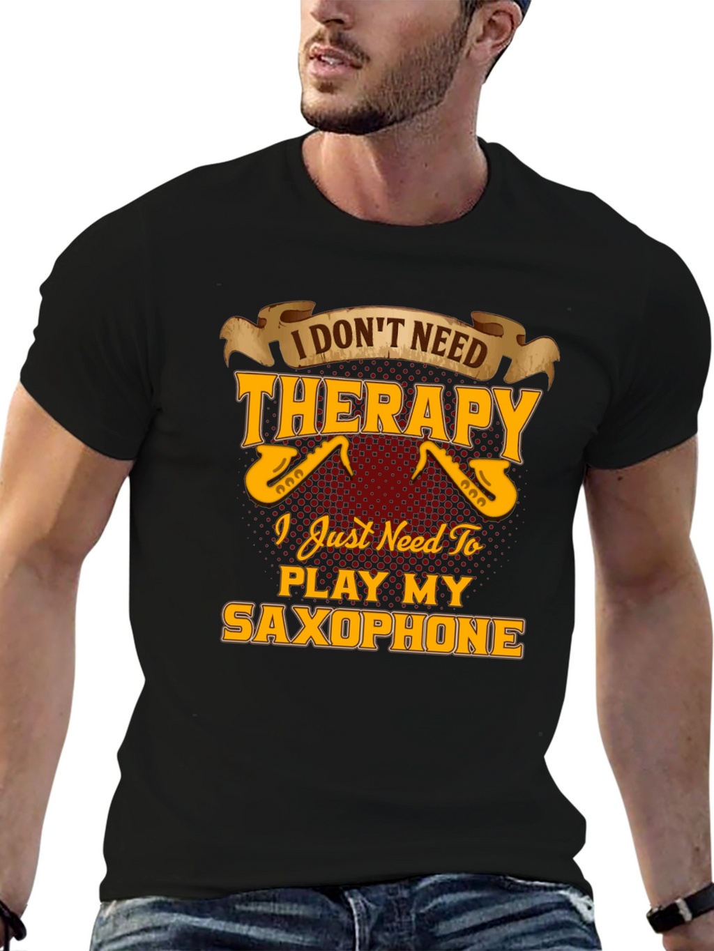 Saxophone Player T-Shirt - Music Therapy Tee