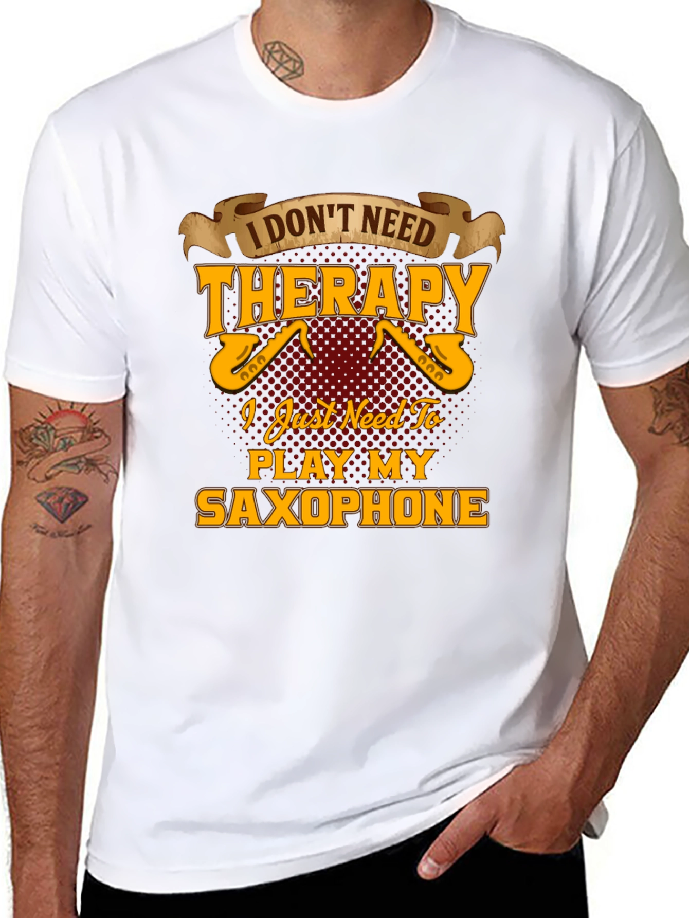 Saxophone Player T-Shirt - Music Therapy Tee