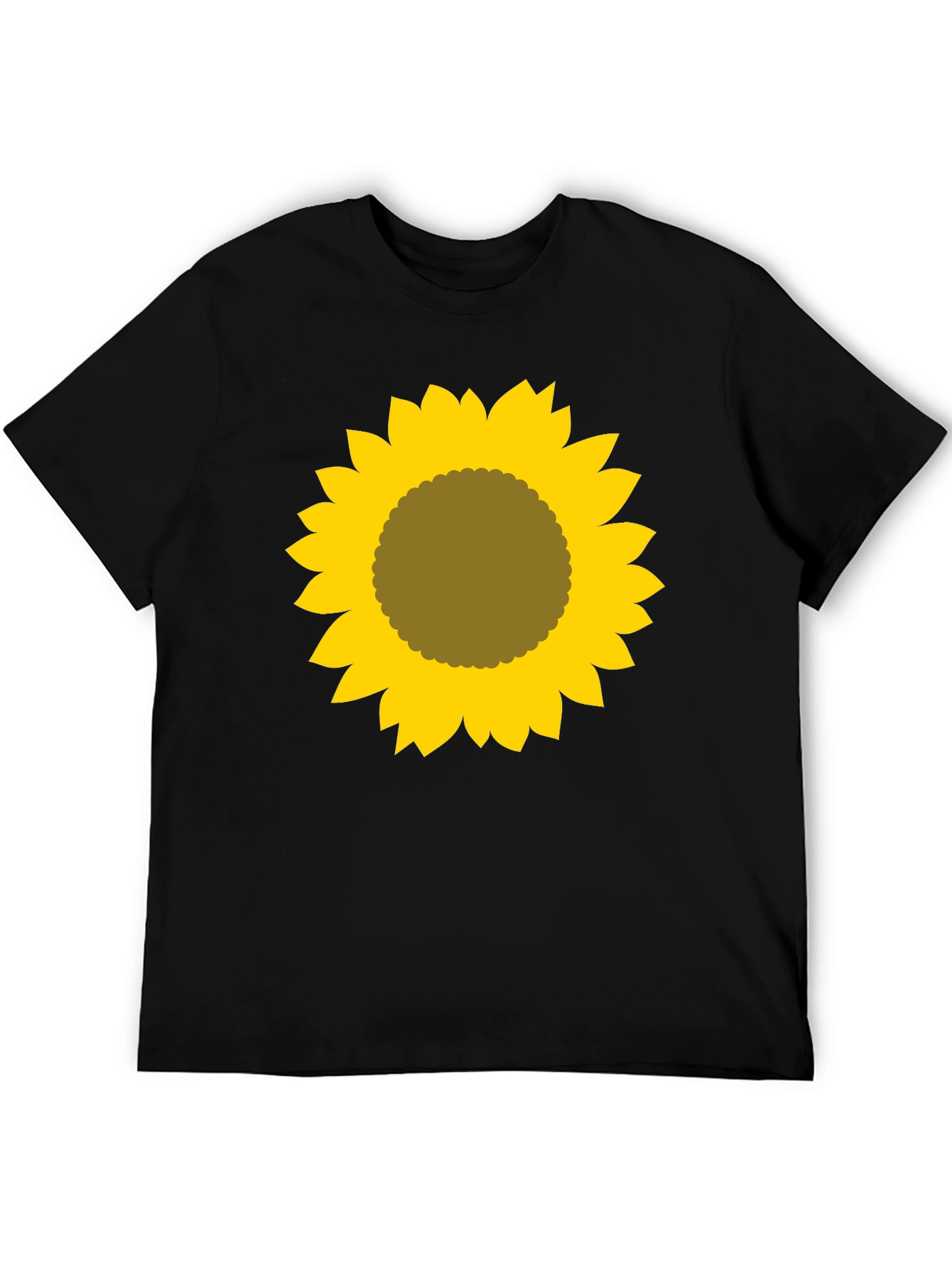 Sunflower Graphic Tee - Black Cotton Shirt