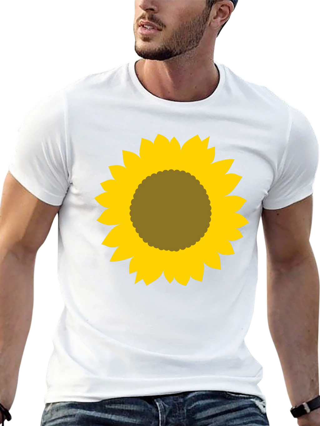 Sunflower Graphic Tee - Black Cotton Shirt
