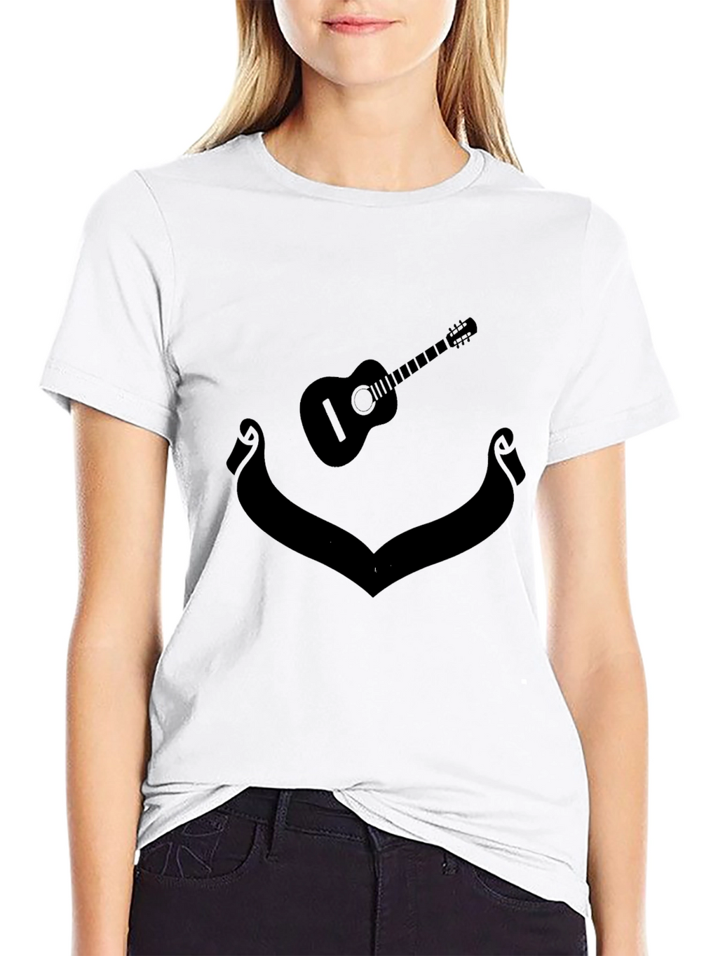 Guitar Silhouette Black T-Shirt