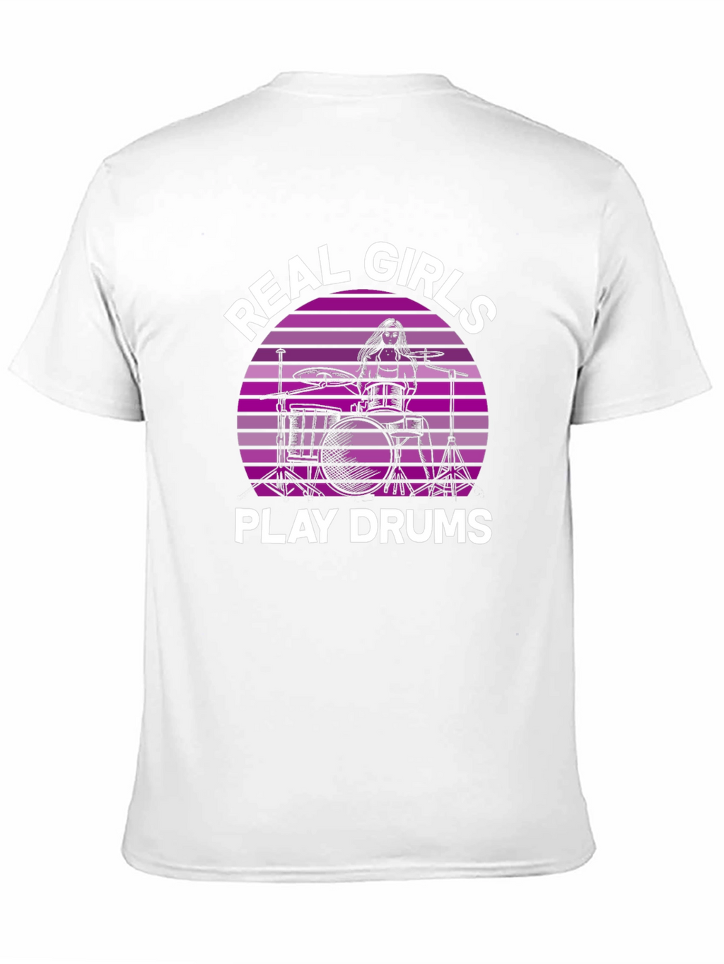 Real Girls Play Drums Graphic Tee - Black
