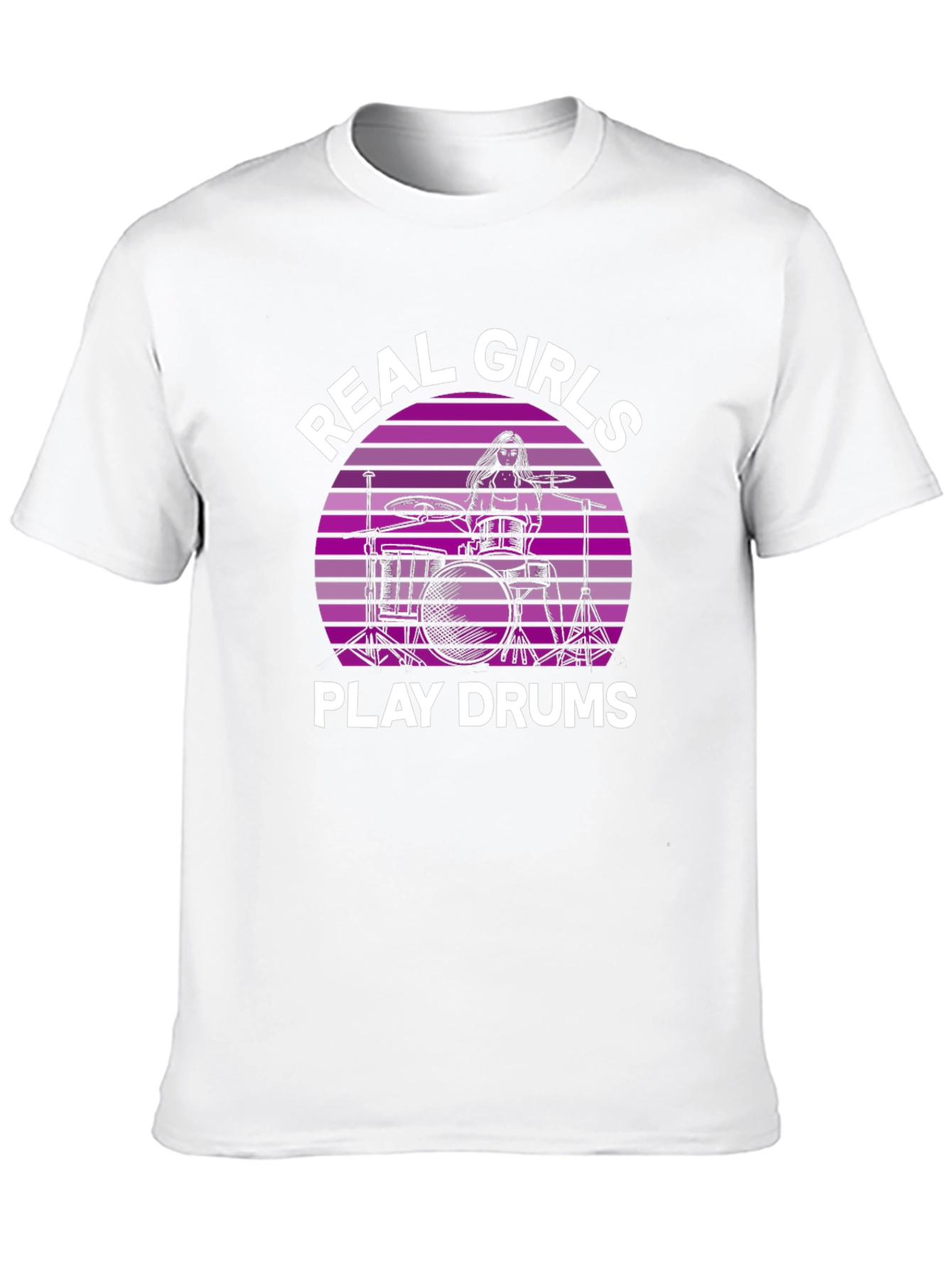 Real Girls Play Drums Graphic Tee - Black