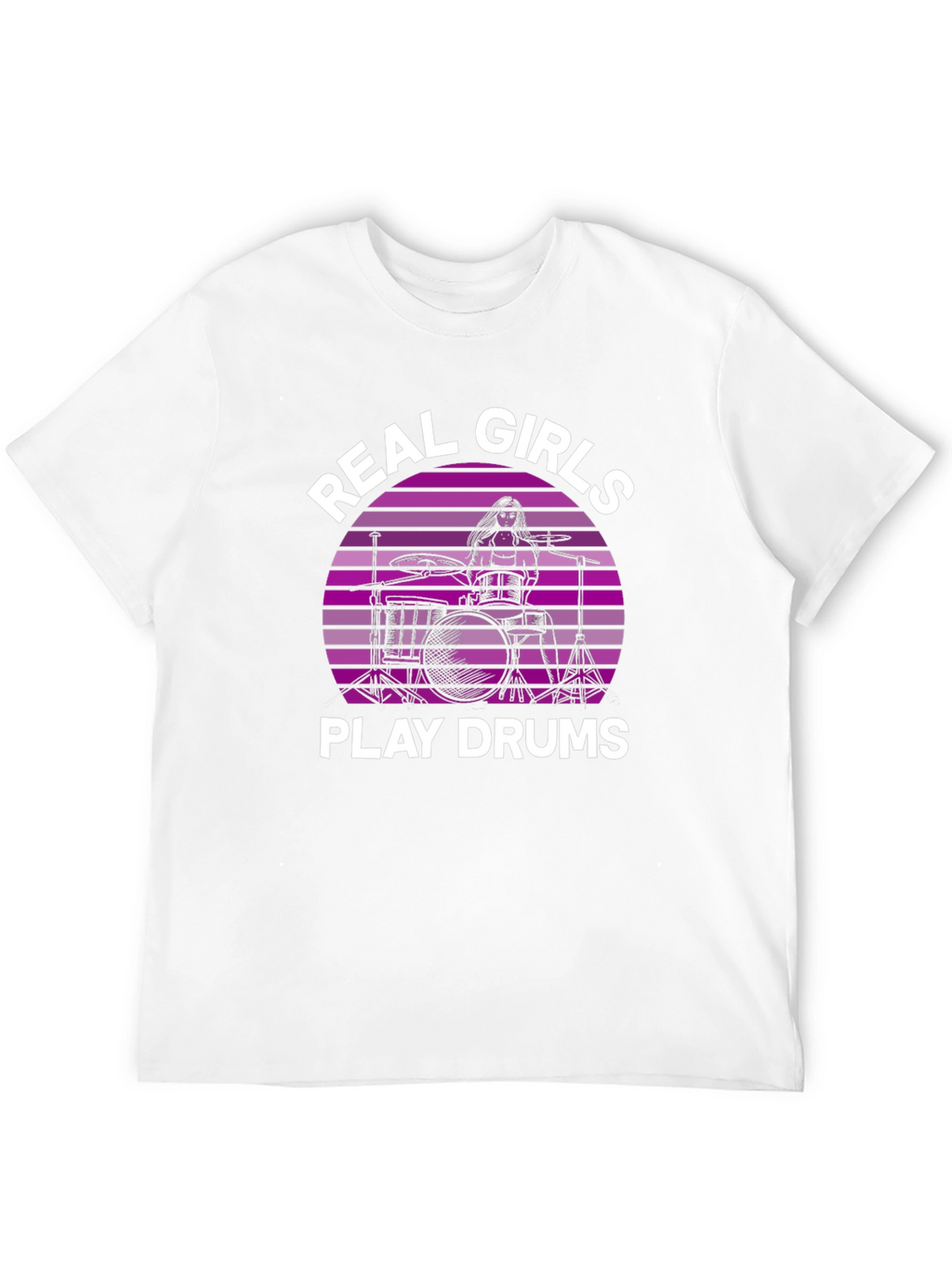 Real Girls Play Drums Graphic Tee - Black