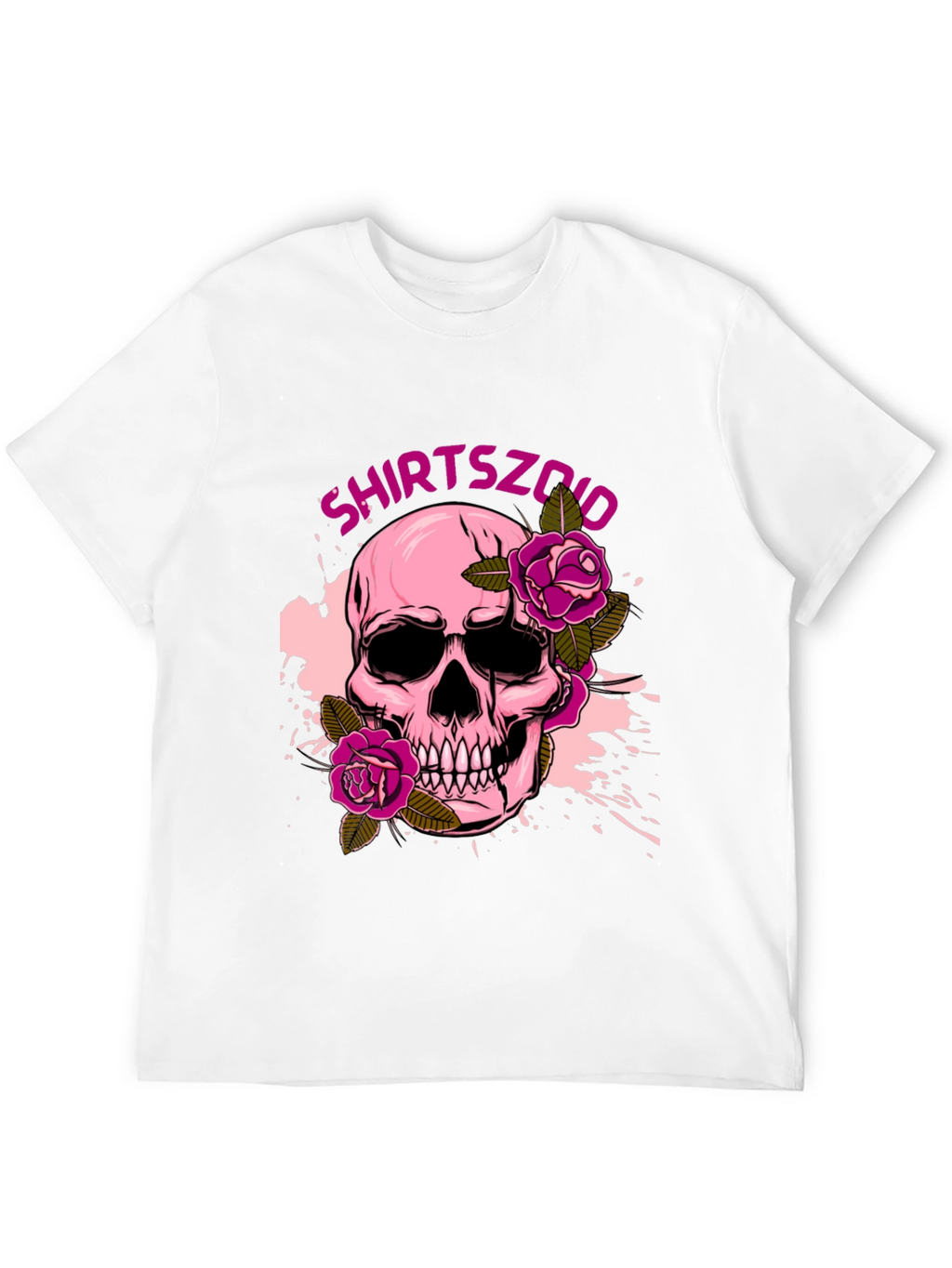 Skull and Roses Graphic Tee - Mens Black T-Shirt