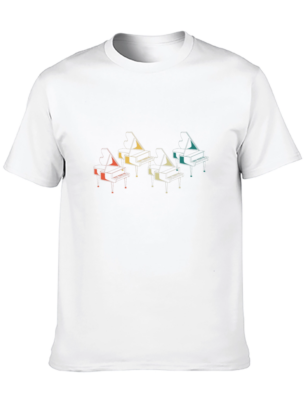 Retro Piano Graphic T-Shirt - Music Lover Tee