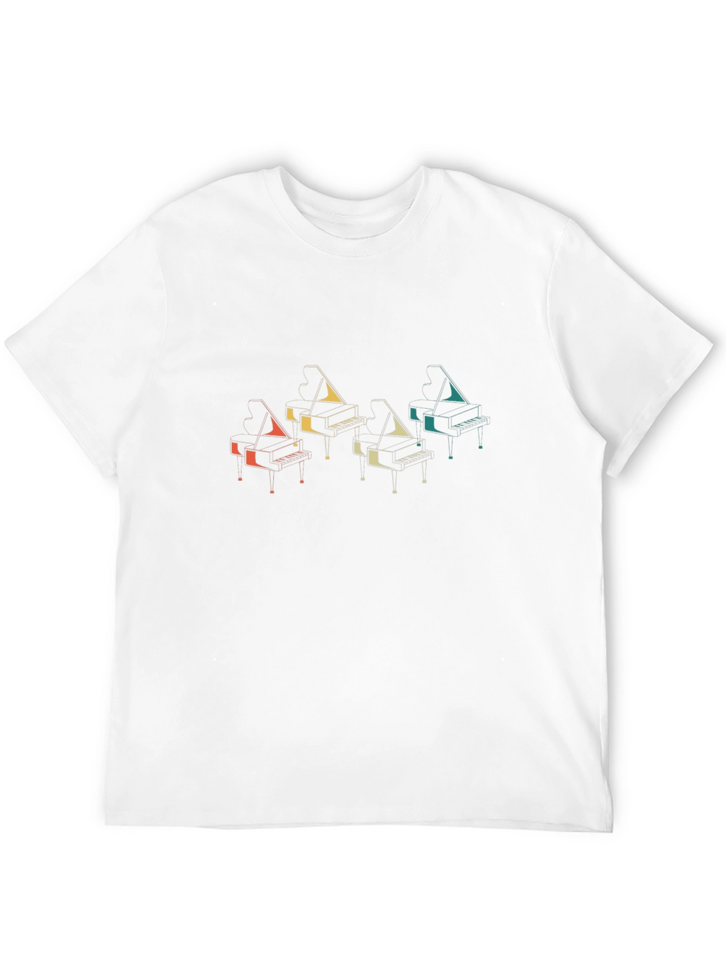 Retro Piano Graphic T-Shirt - Music Lover Tee