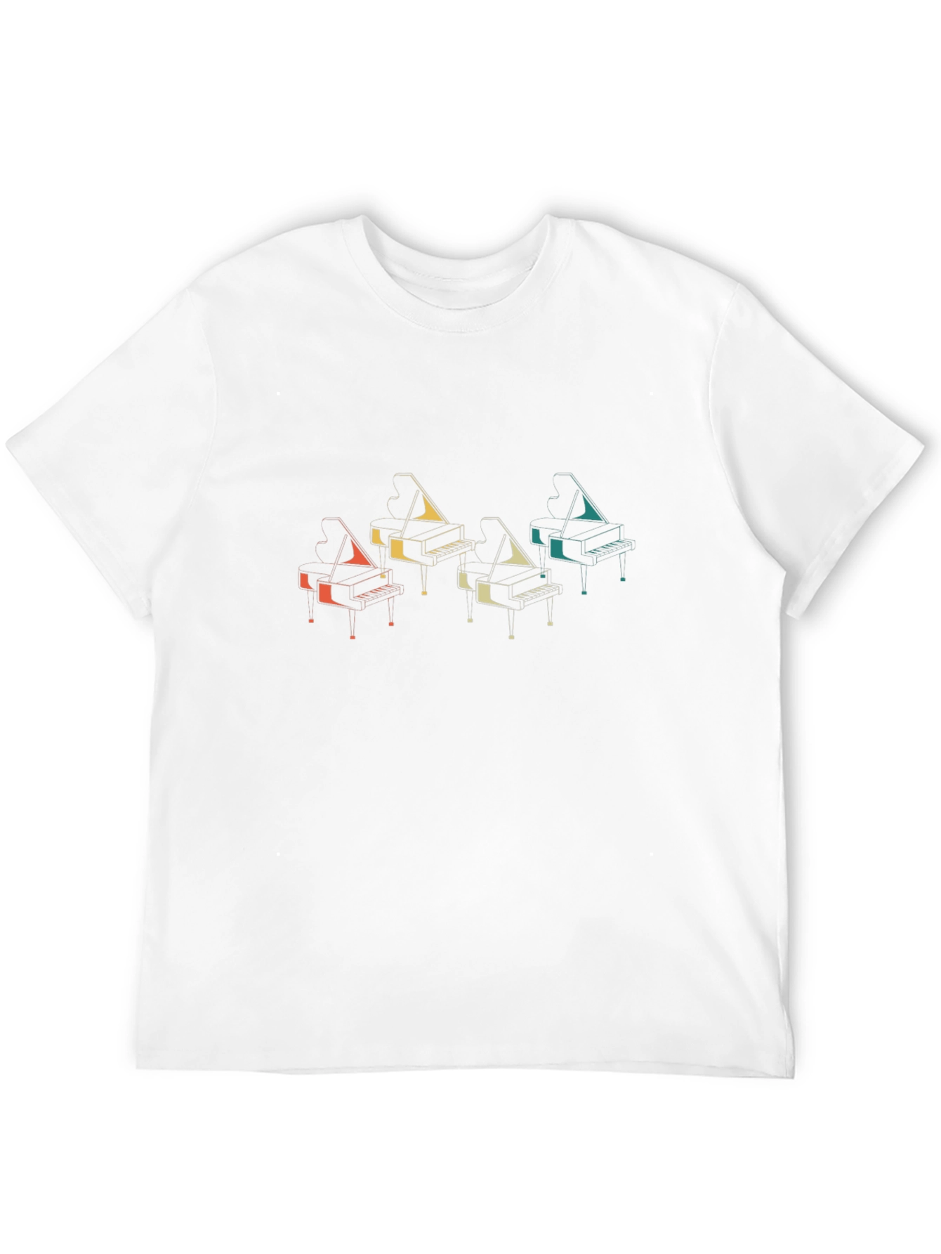 Retro Piano Graphic T-Shirt - Music Lover Tee
