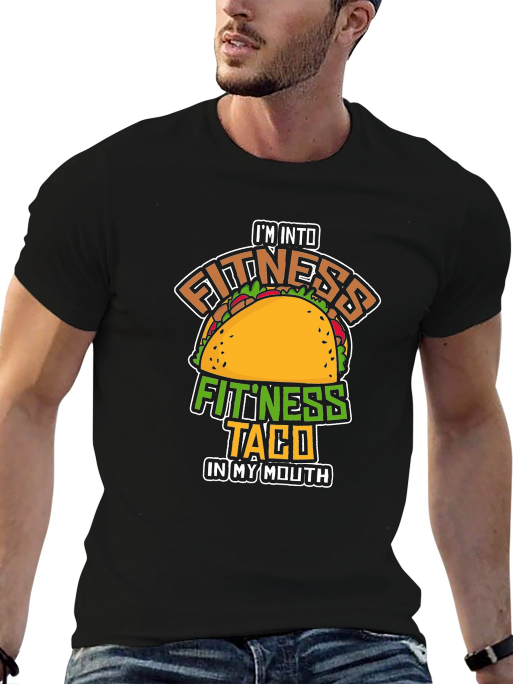 Fitness Taco Graphic T-Shirt - Funny Workout Tee