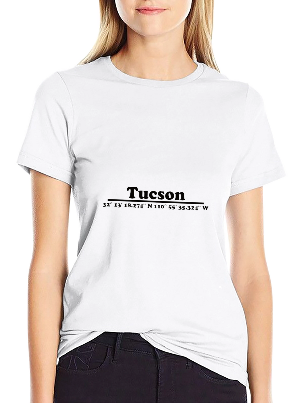 Tucson Coordinates Black T-Shirt
