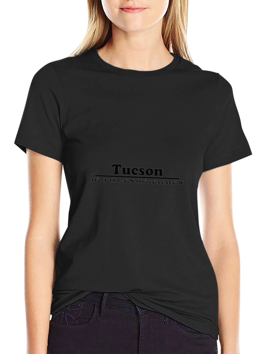 Tucson Coordinates Black T-Shirt