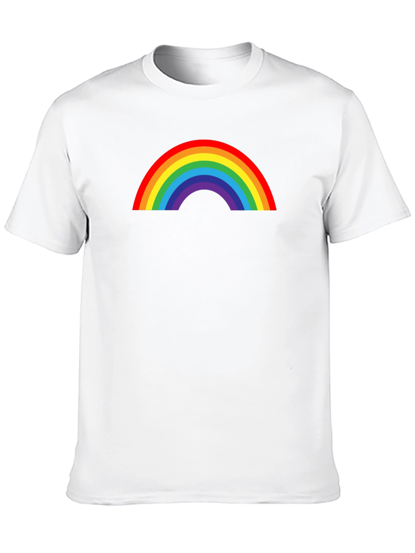 Rainbow Graphic Print Black T-Shirt