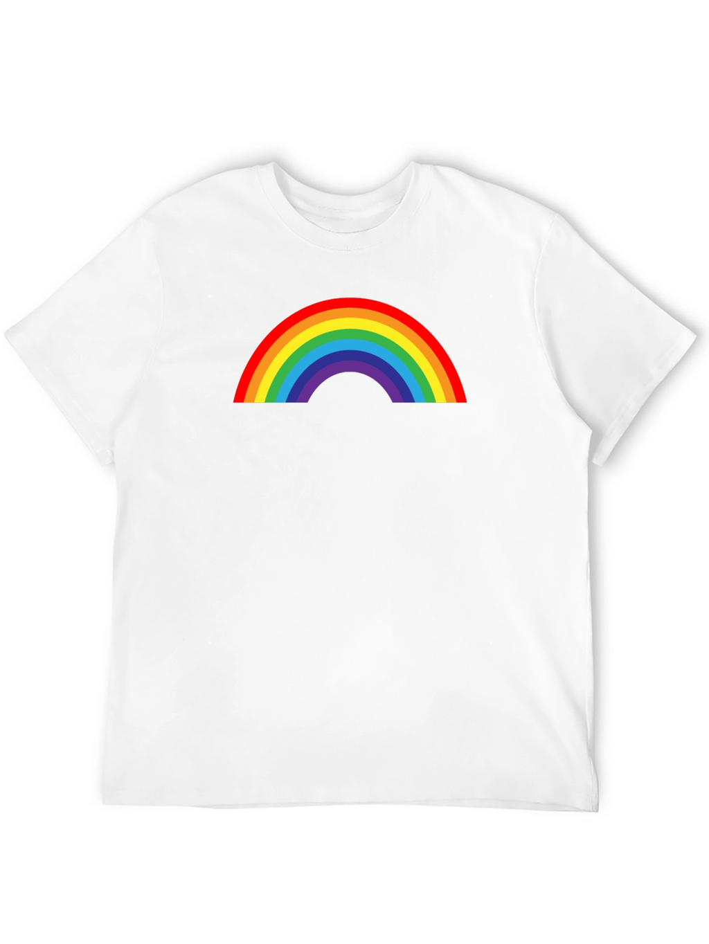 Rainbow Graphic Print Black T-Shirt