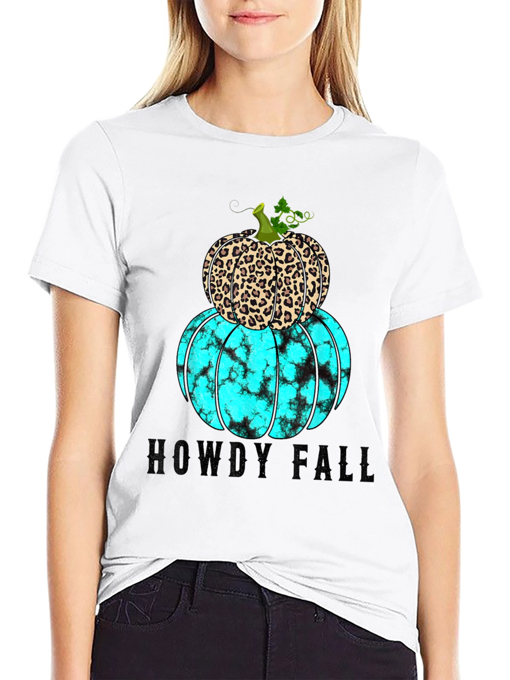 Howdy Fall Stacked Pumpkin Graphic Tee