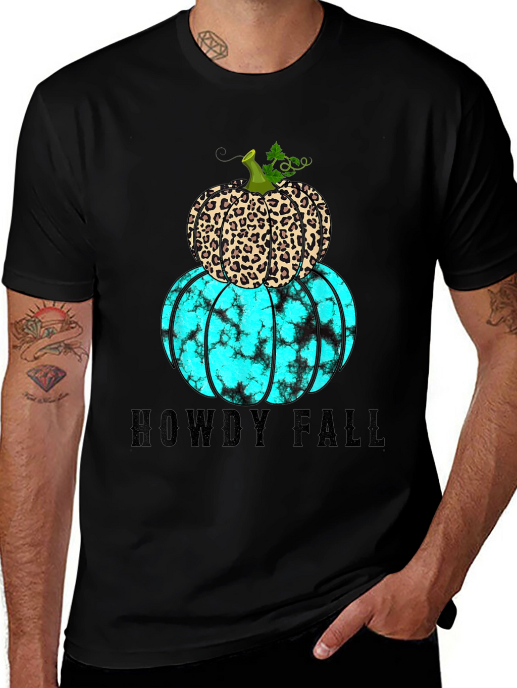 Howdy Fall Stacked Pumpkin Graphic Tee