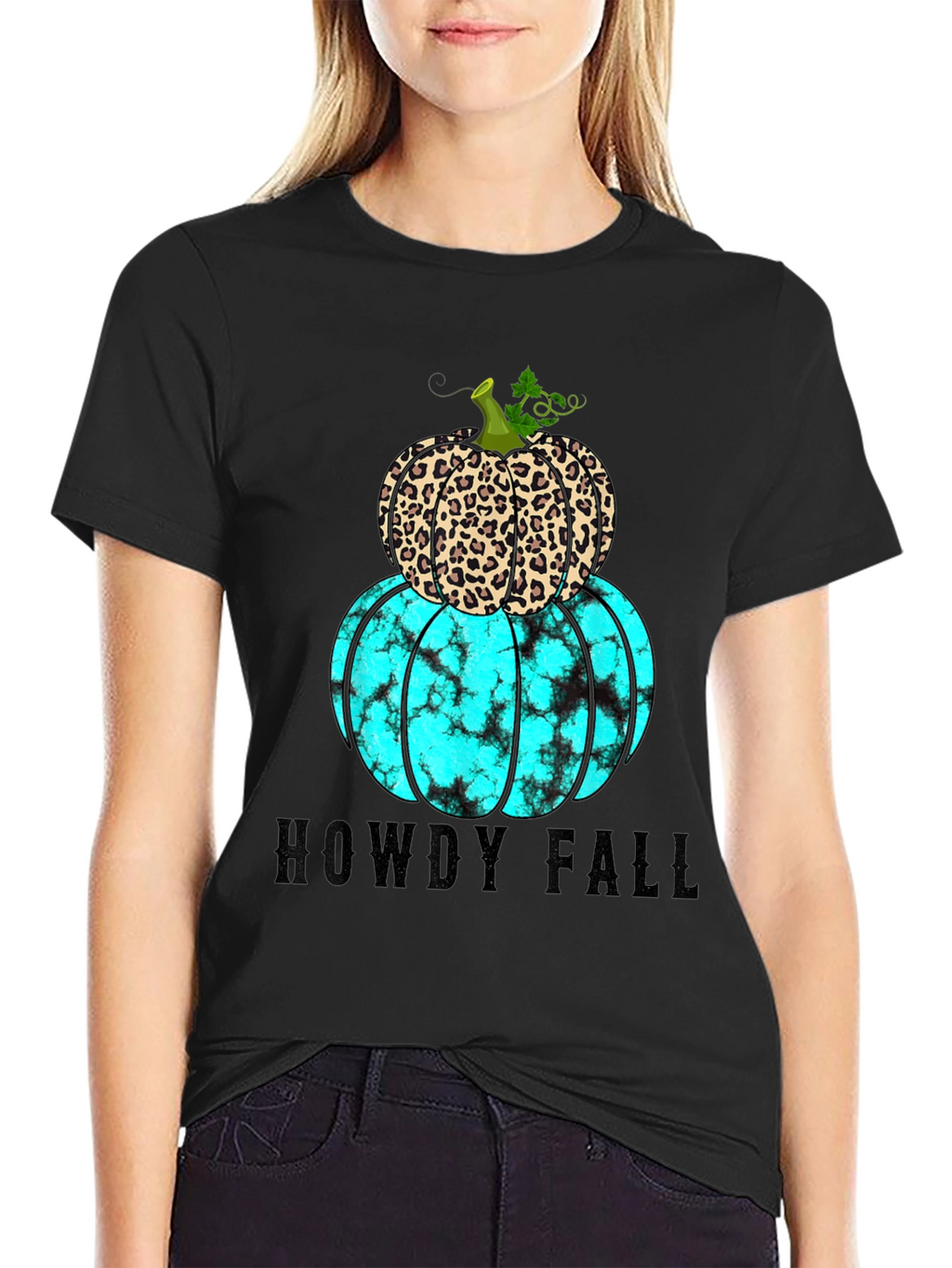 Howdy Fall Stacked Pumpkin Graphic Tee