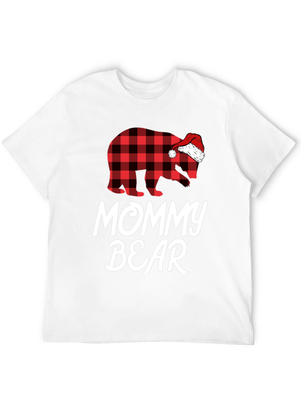 Mommy Bear Plaid Christmas T-Shirt
