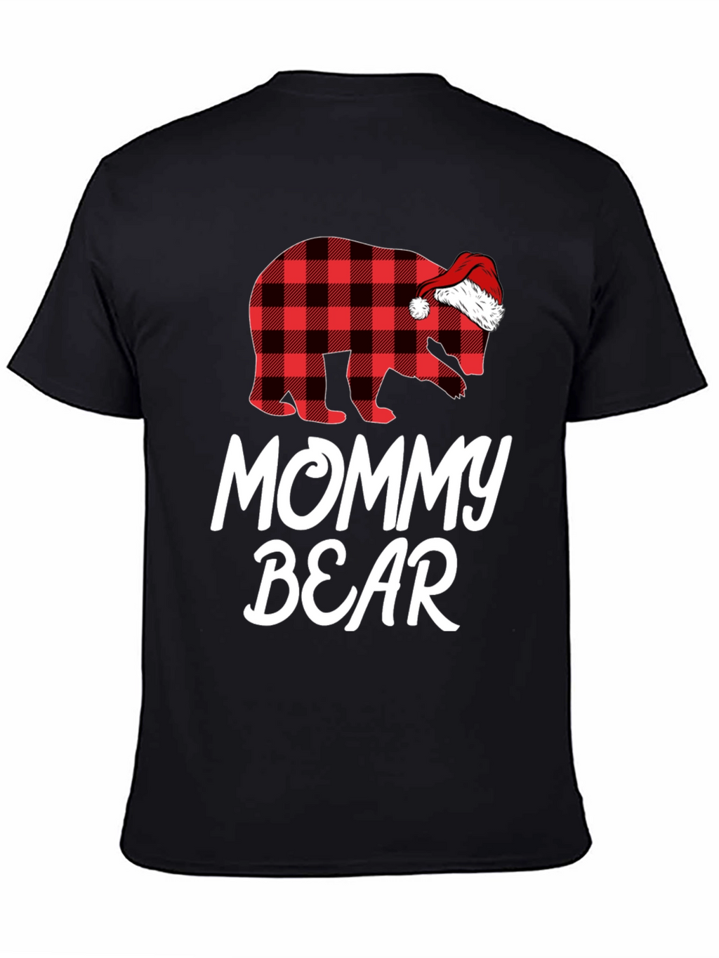 Mommy Bear Plaid Christmas T-Shirt
