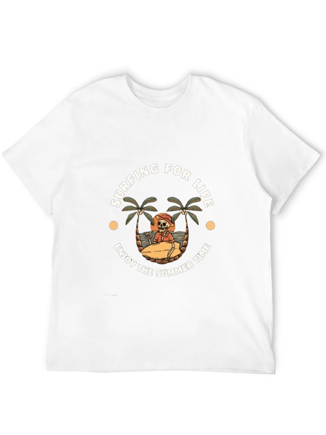 Surfing for Life Black Graphic T-Shirt