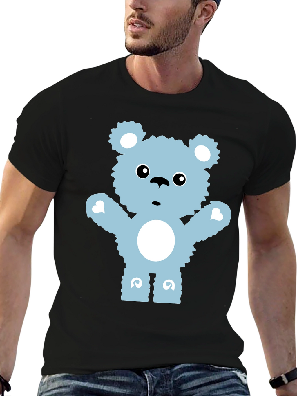 Cute Teddy Bear Graphic T-Shirt - Soft Cotton Blend