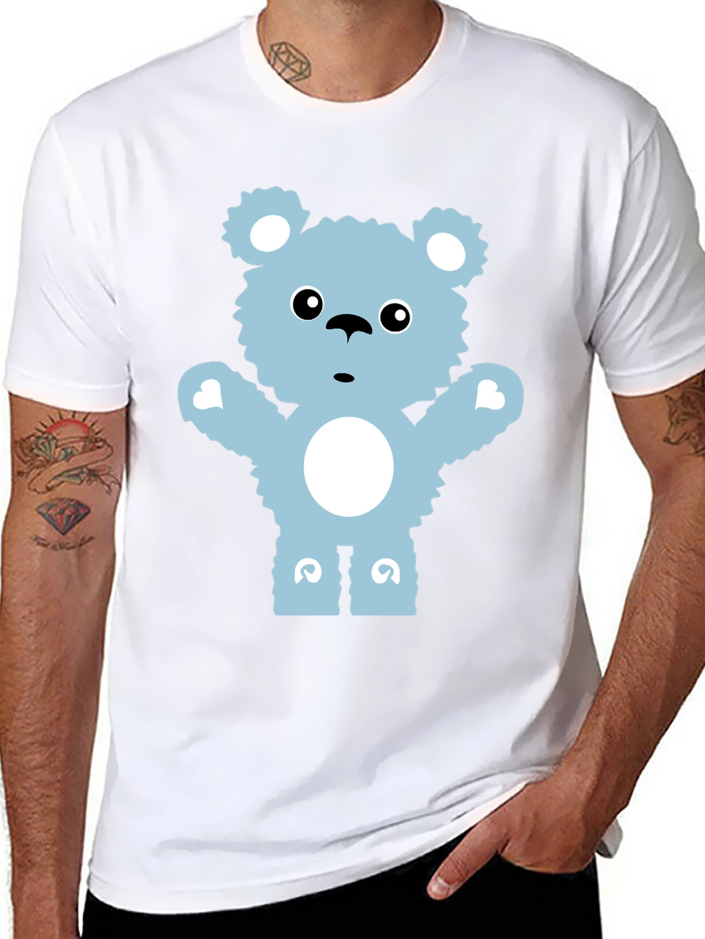 Cute Teddy Bear Graphic T-Shirt - Soft Cotton Blend