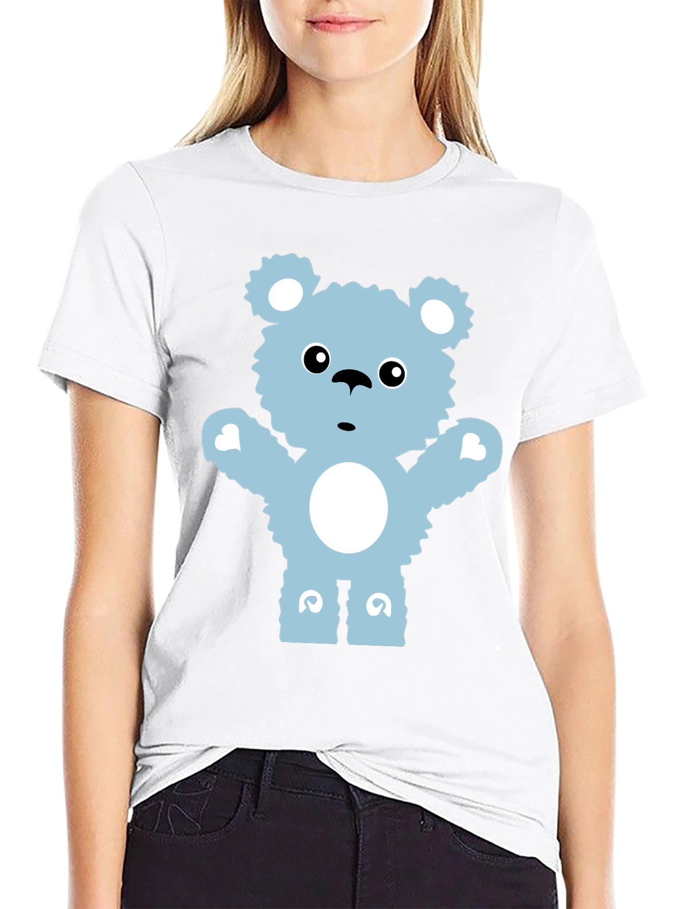 Cute Teddy Bear Graphic T-Shirt - Soft Cotton Blend