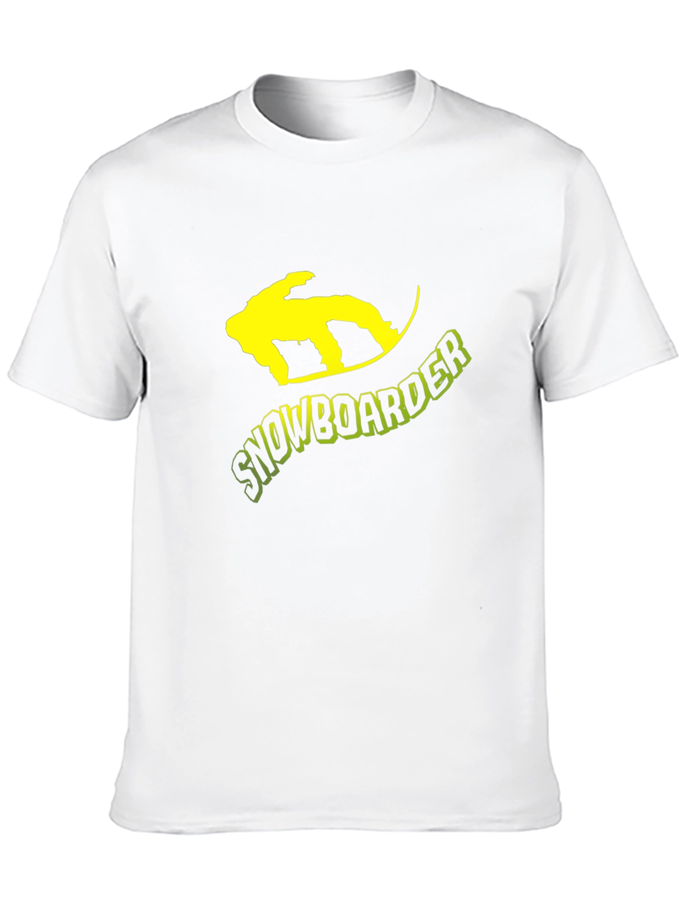 Snowboarder Graphic Tee - Black Cotton T-Shirt