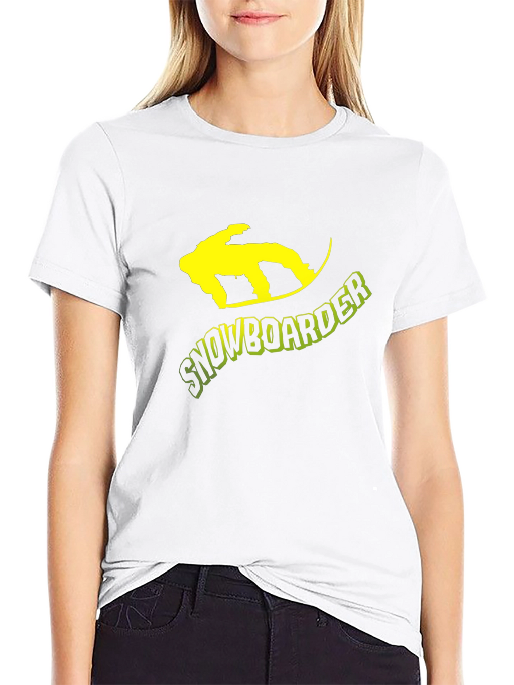 Snowboarder Graphic Tee - Black Cotton T-Shirt