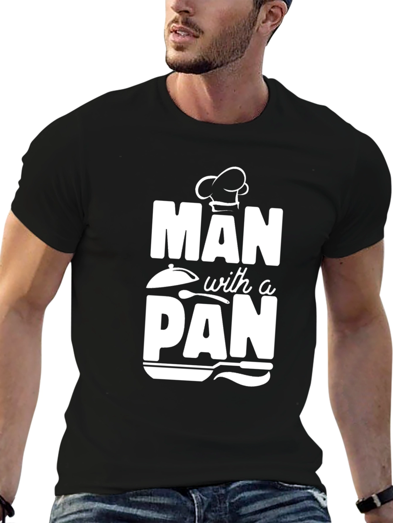 Man with a Pan T-Shirt - Chef Cooking Gift