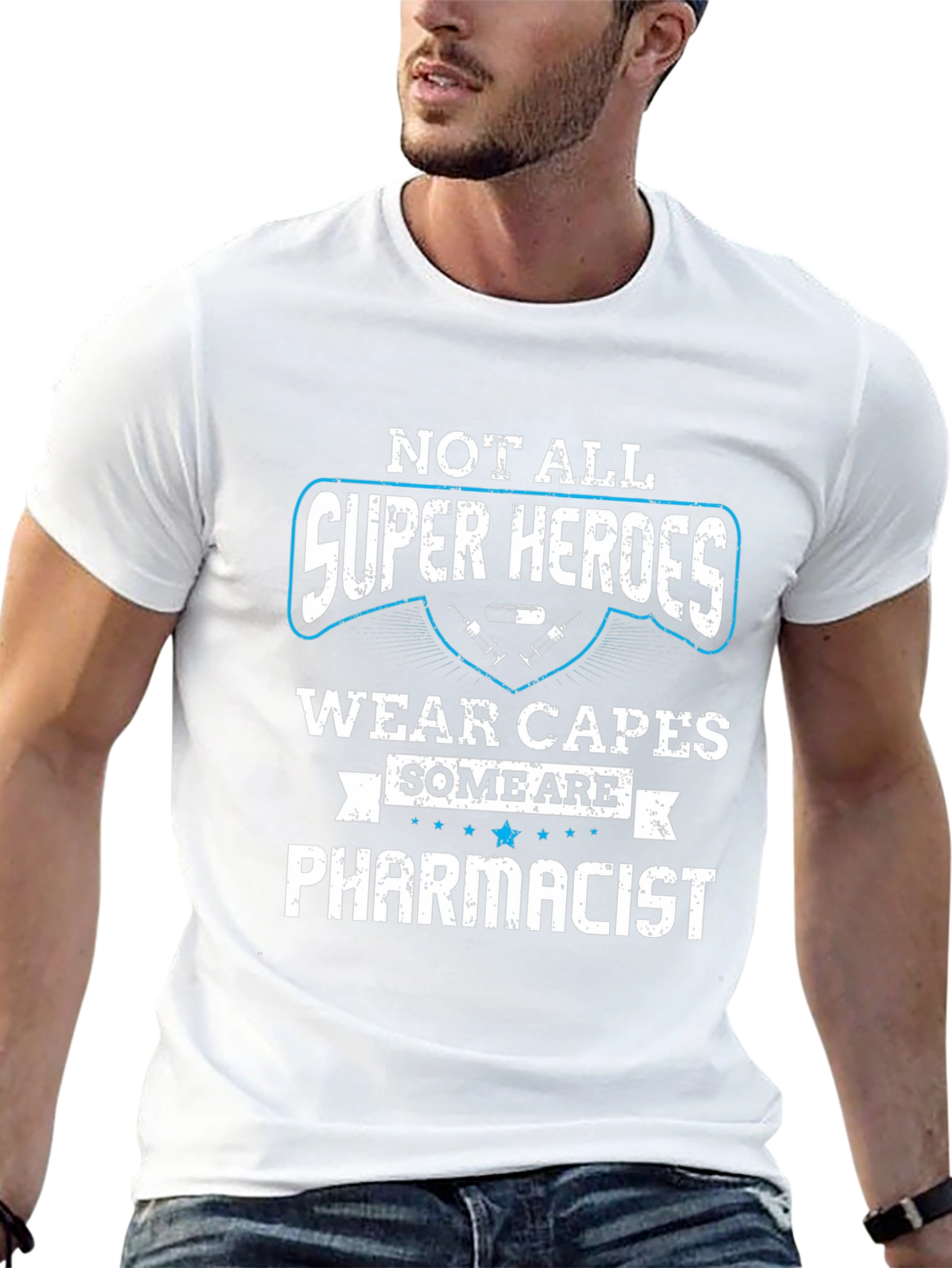 Pharmacist Super Hero Graphic T-Shirt