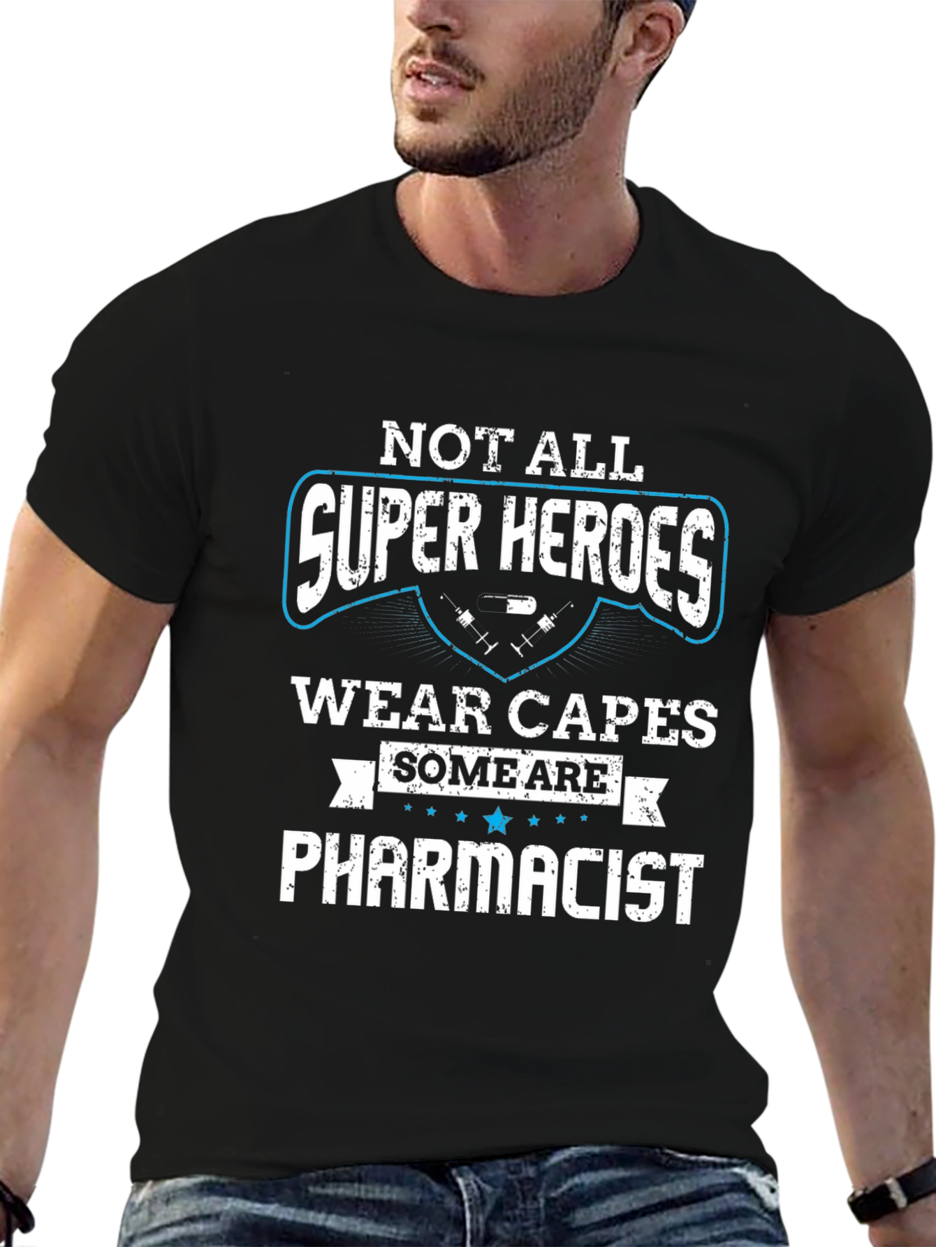 Pharmacist Super Hero Graphic T-Shirt