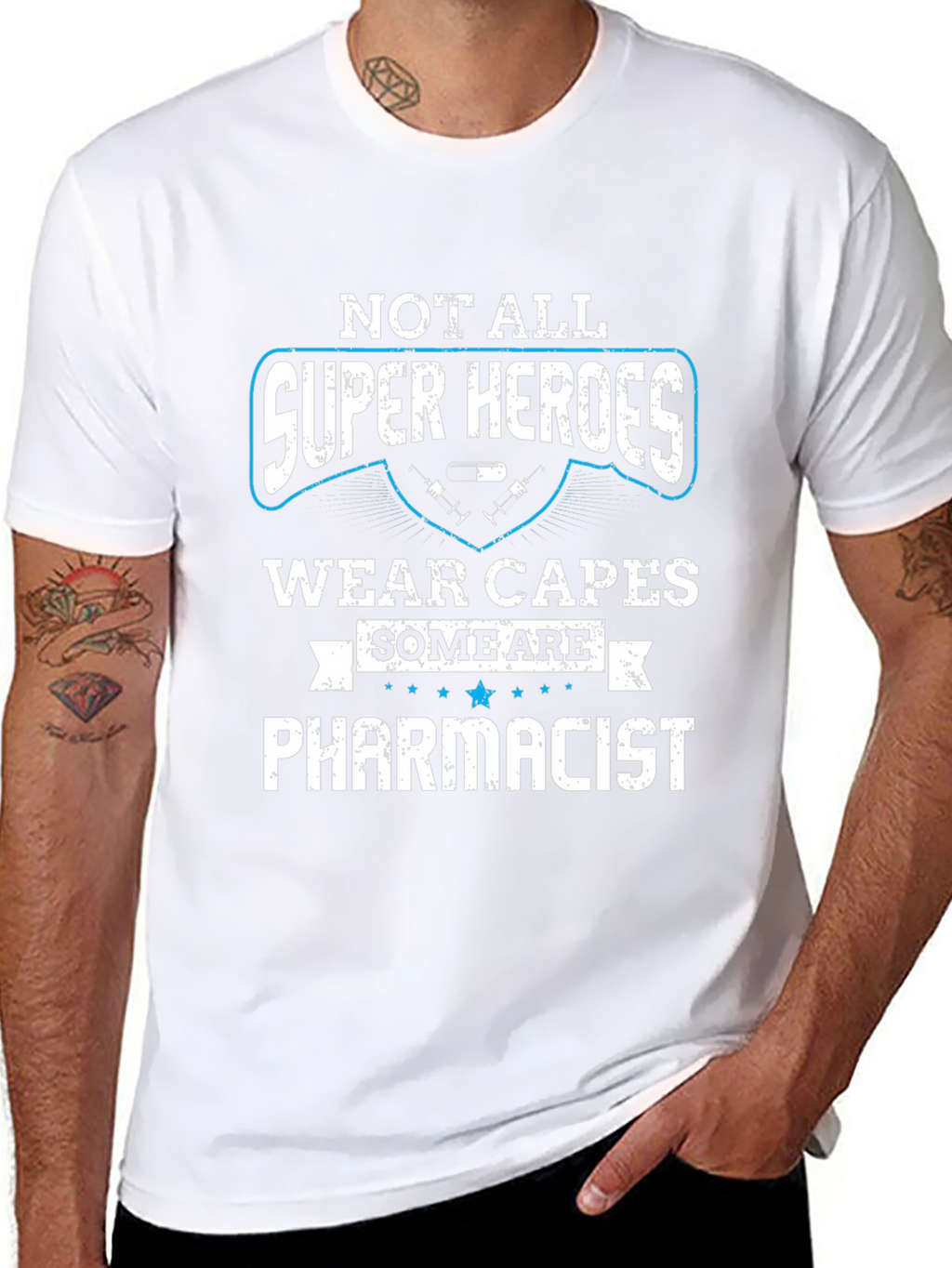 Pharmacist Super Hero Graphic T-Shirt