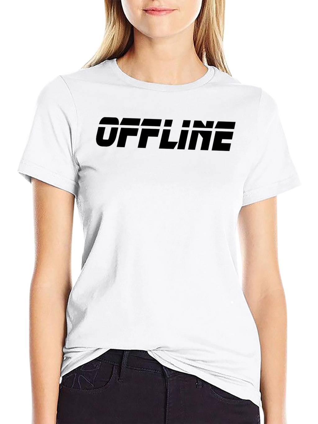 OFFLINE Graphic Tee - Black Casual T-Shirt