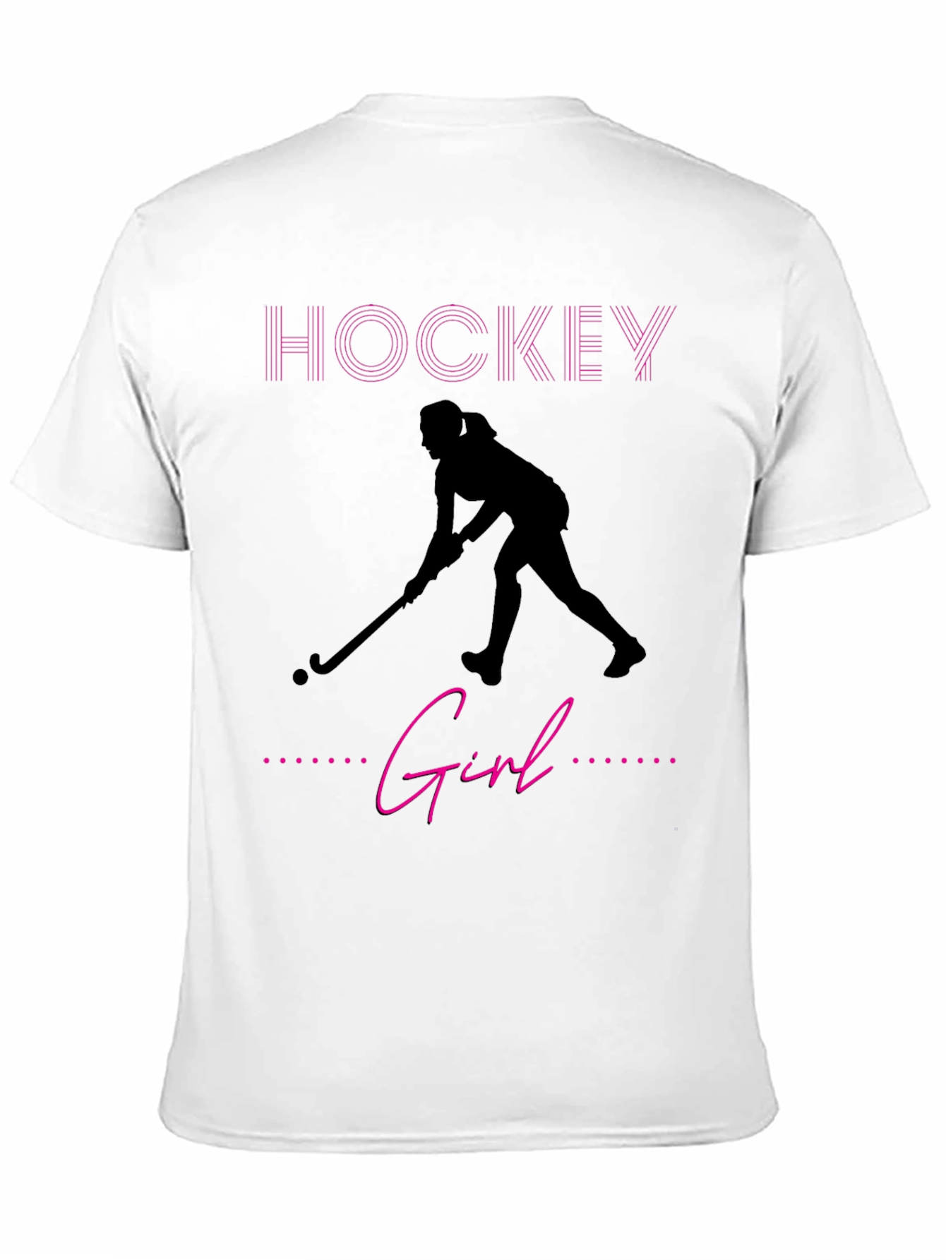 Hockey Girl Graphic Tee - Sporty Black T-Shirt