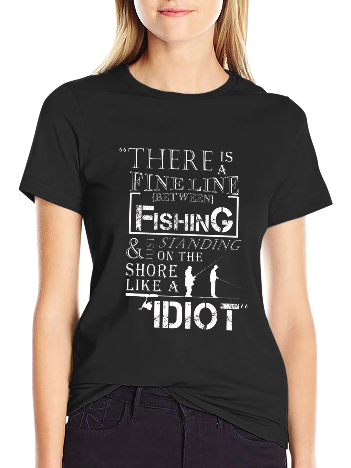 Funny Fishing T-Shirt - Fine Line Humor Tee