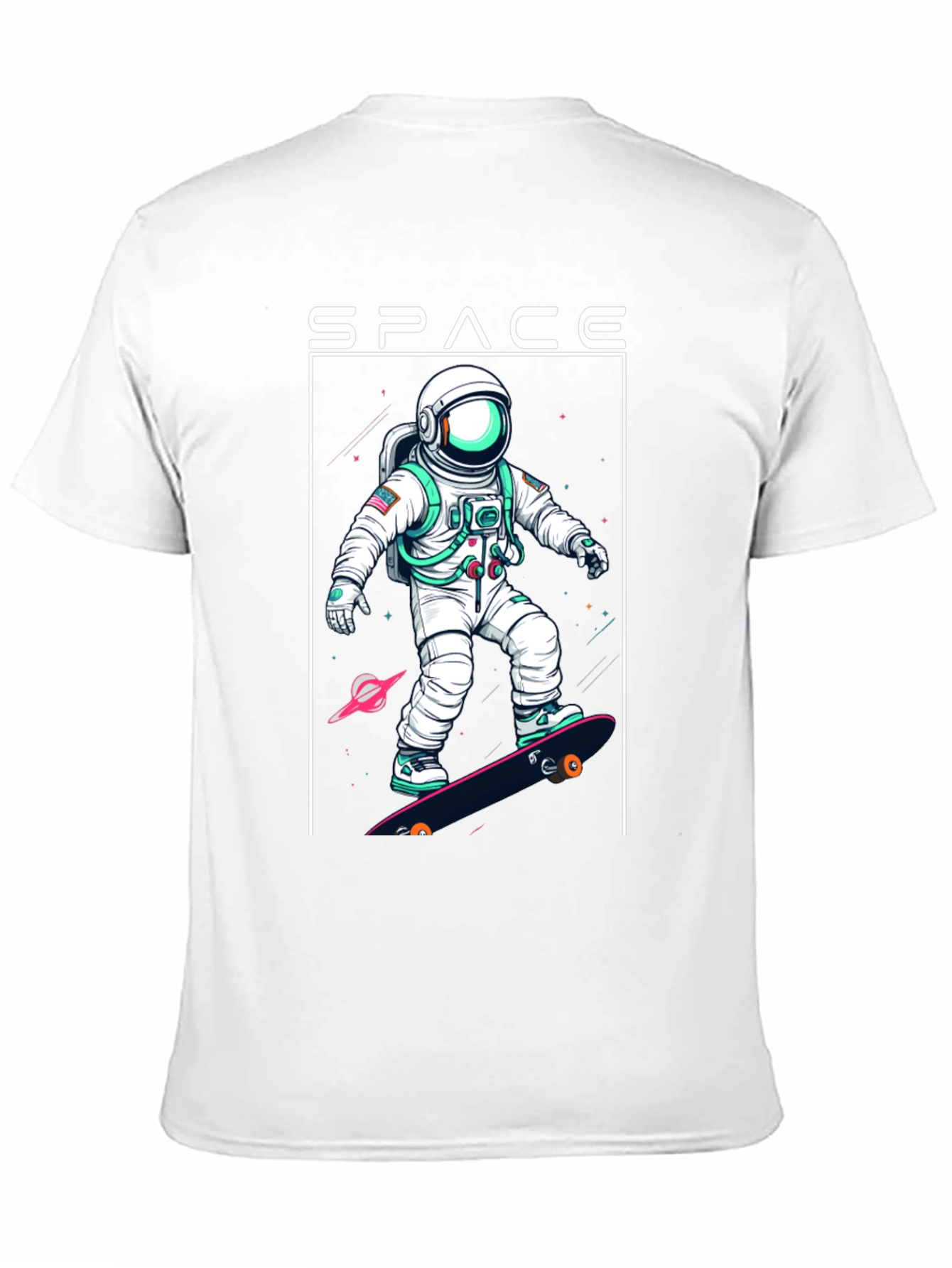 Space Astronaut Skateboard T-Shirt