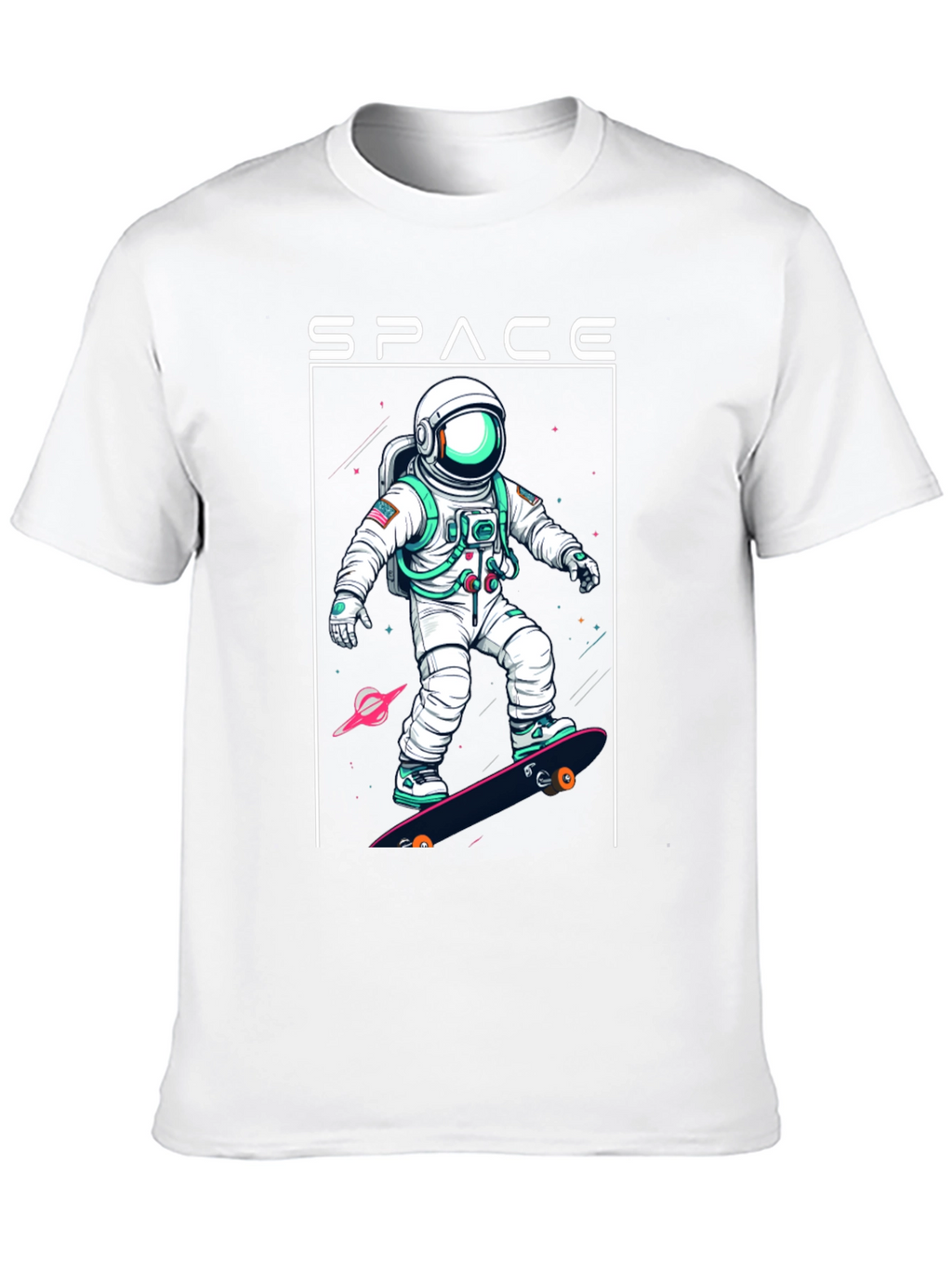 Space Astronaut Skateboard T-Shirt