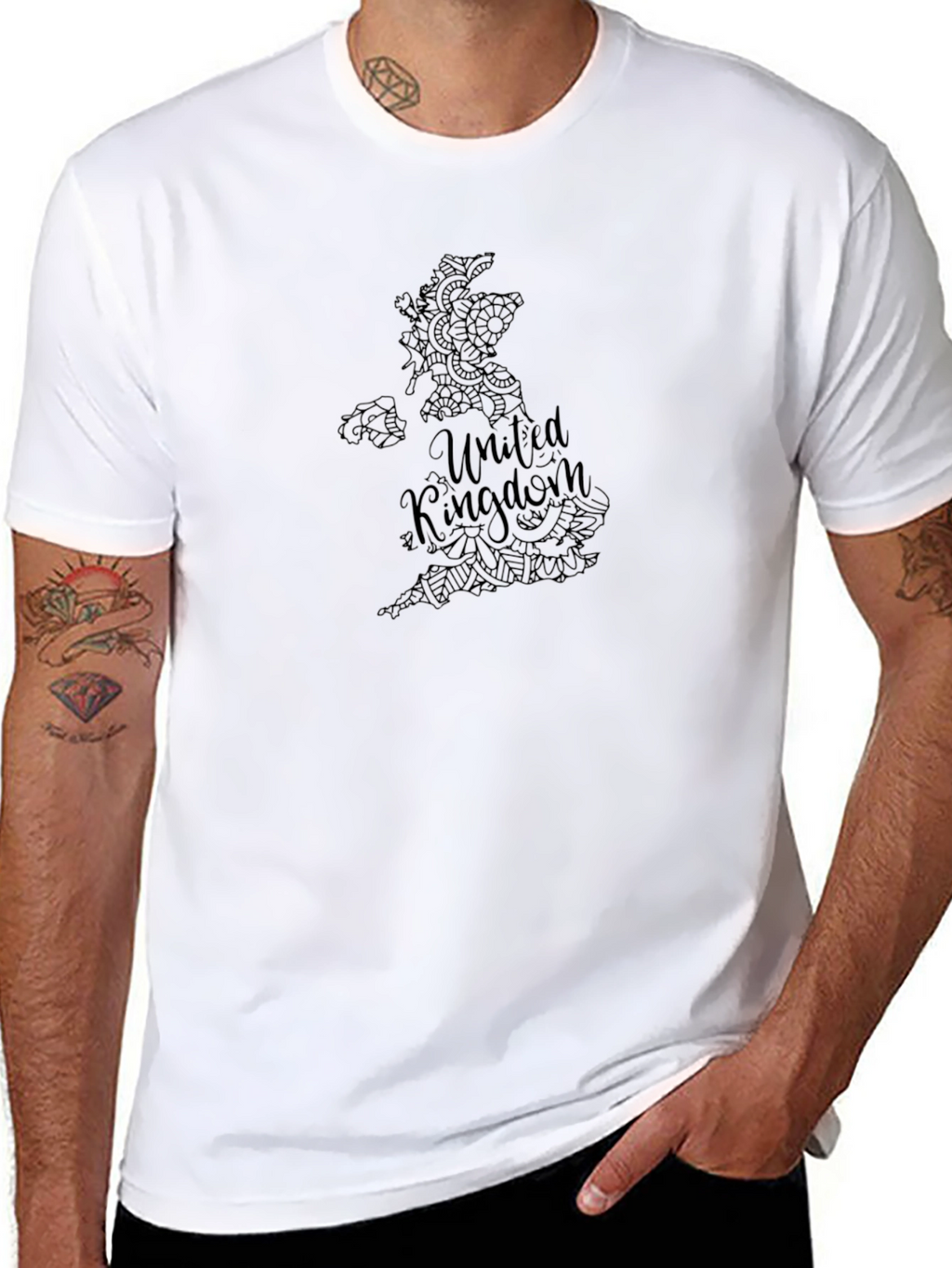 United Kingdom Map Graphic Tee - Black