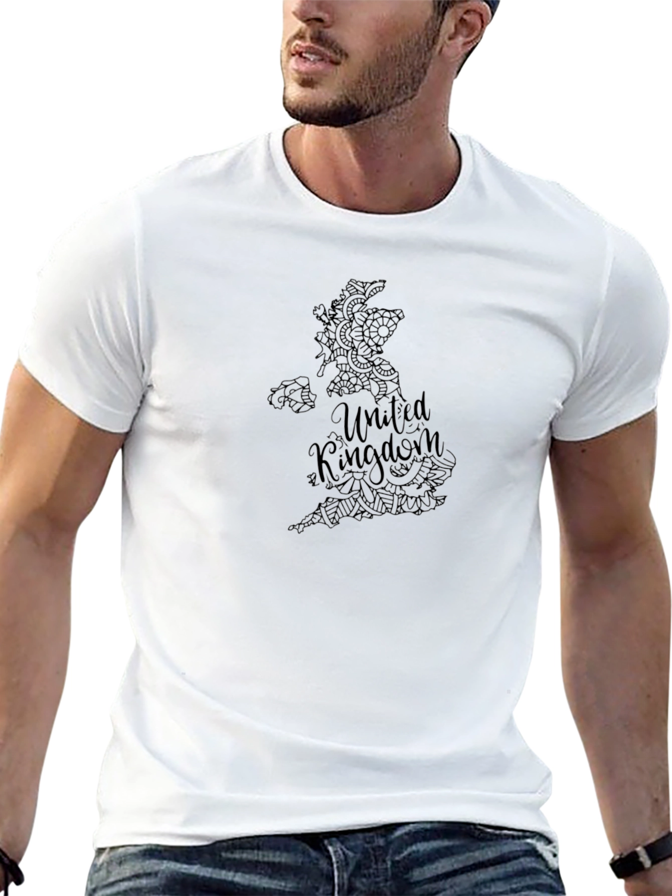 United Kingdom Map Graphic Tee - Black