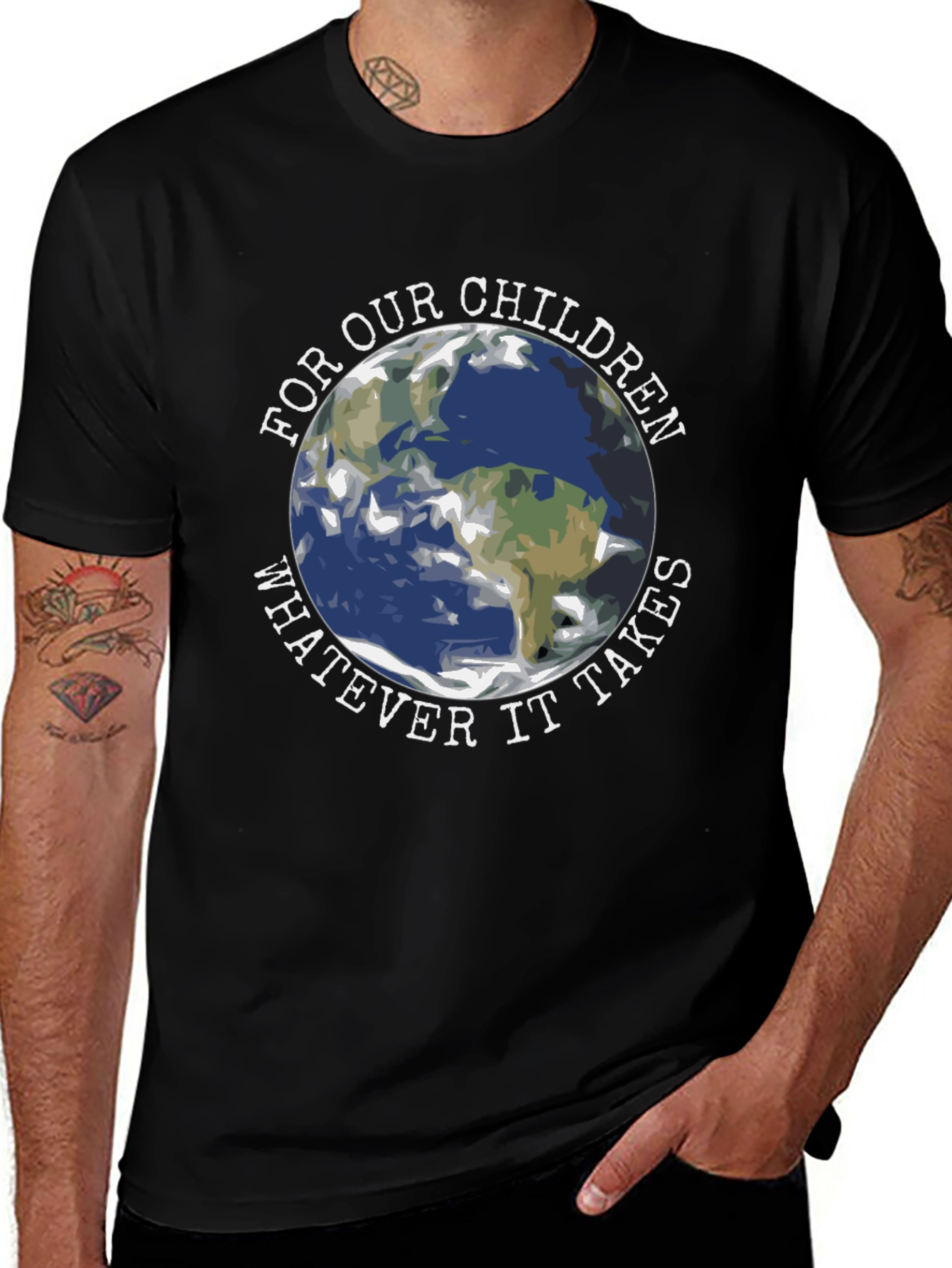 Earth Graphic T-Shirt - For Our Children Whatever it Takes